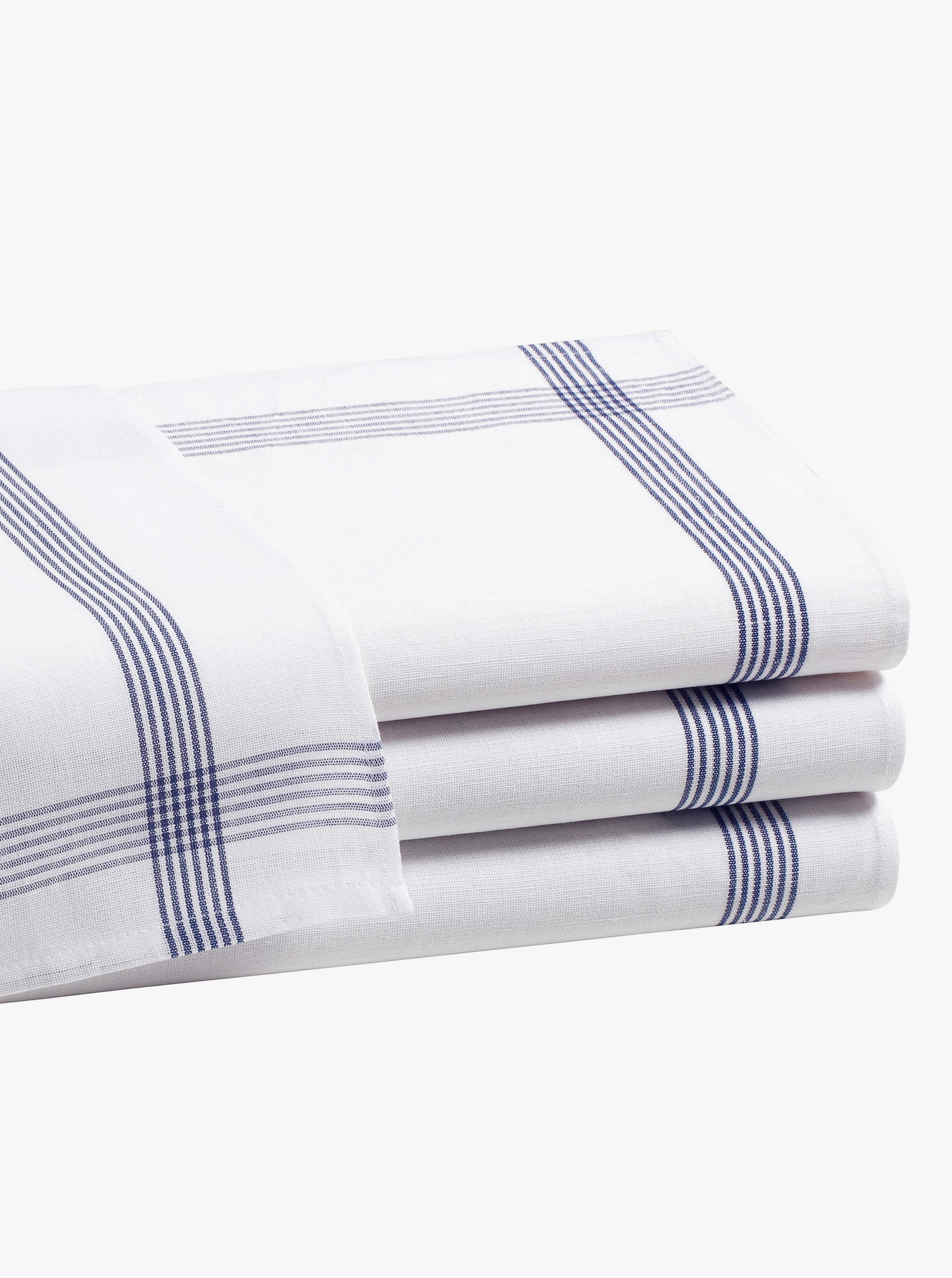 Geschirrtücher - dunkelblau-gestreift