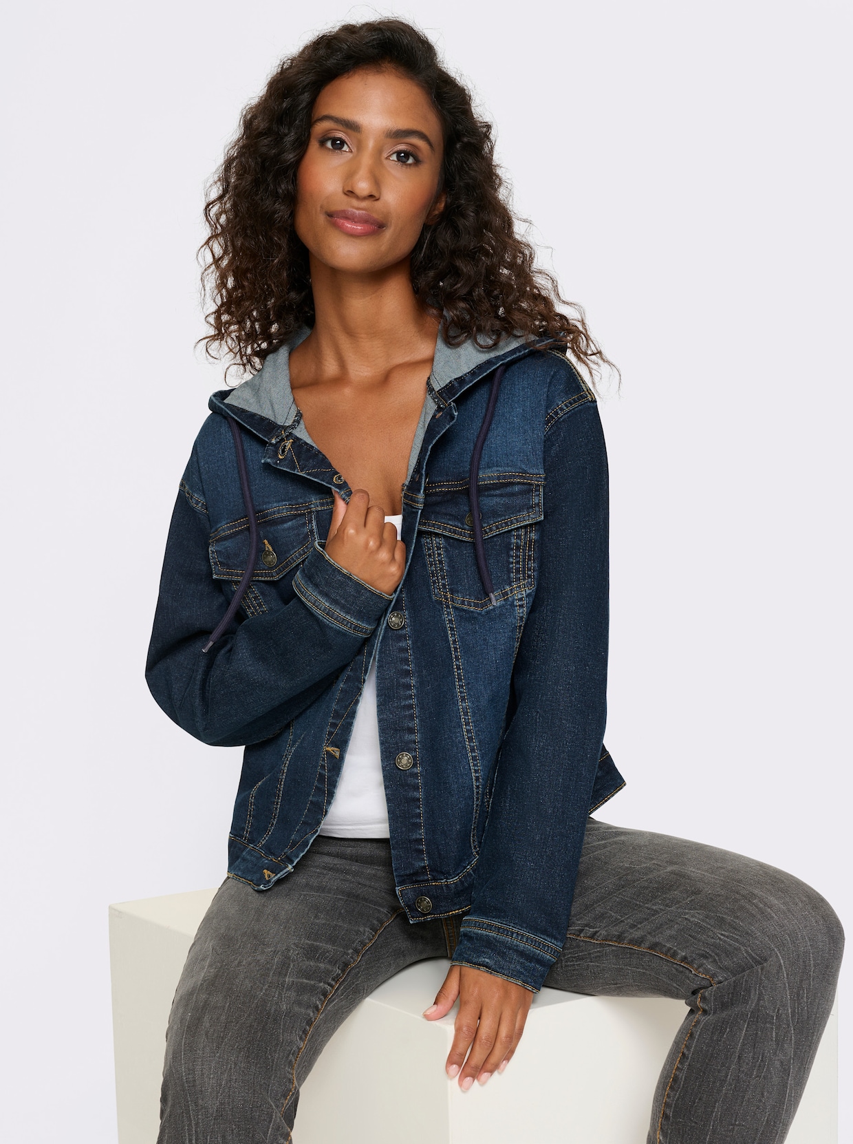 heine Jeansjacke - dark blue