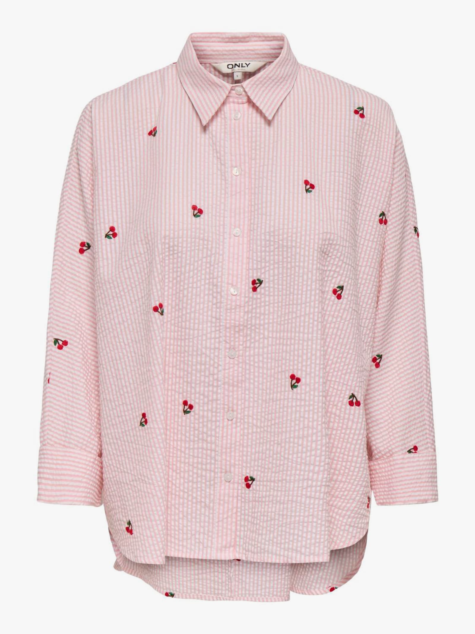 ONLY CARMAKOMA Druckbluse - crystal rose stripes:bright white