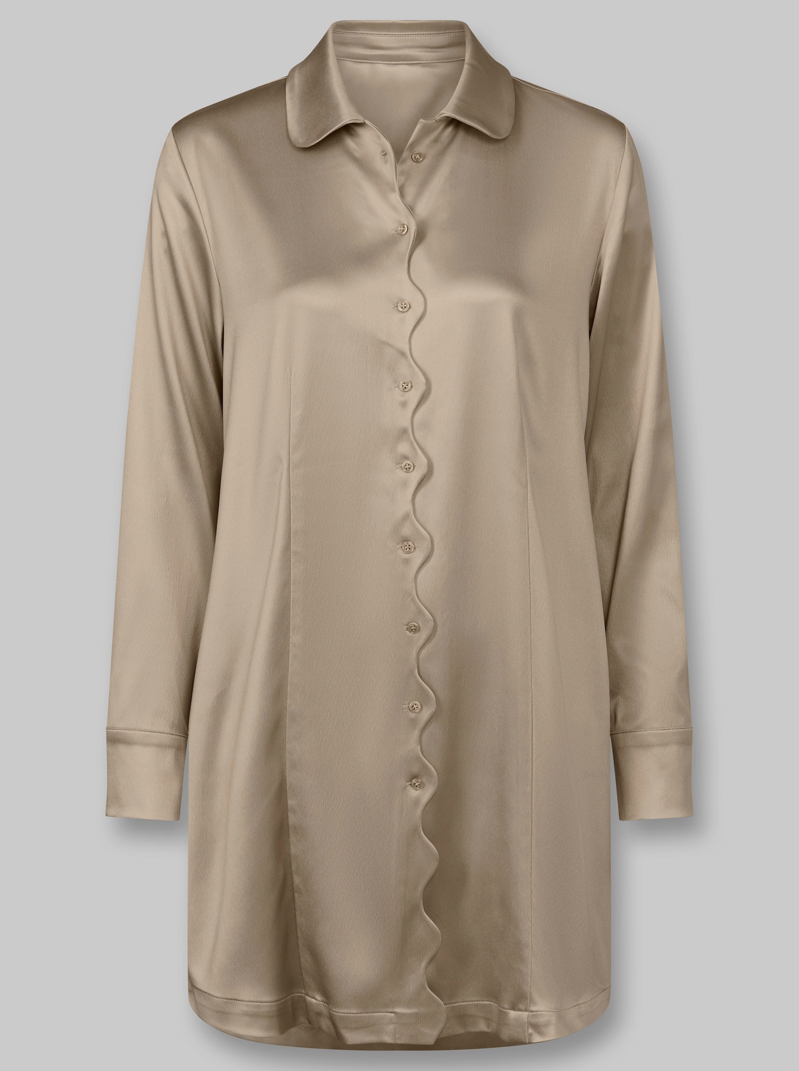 heine Longbluse im edlen Glanz - sand