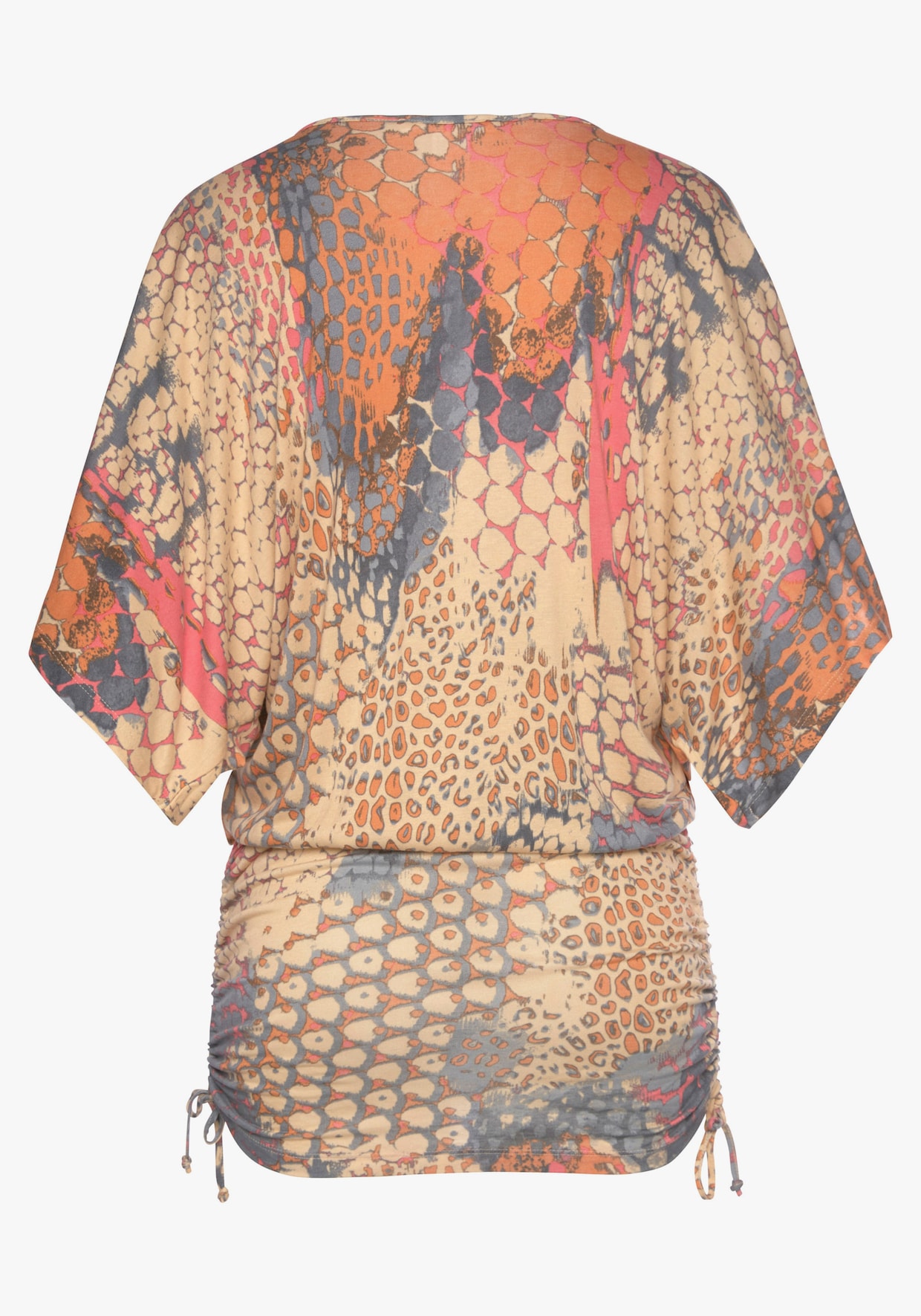 Buffalo T-shirt long - orange imprimé