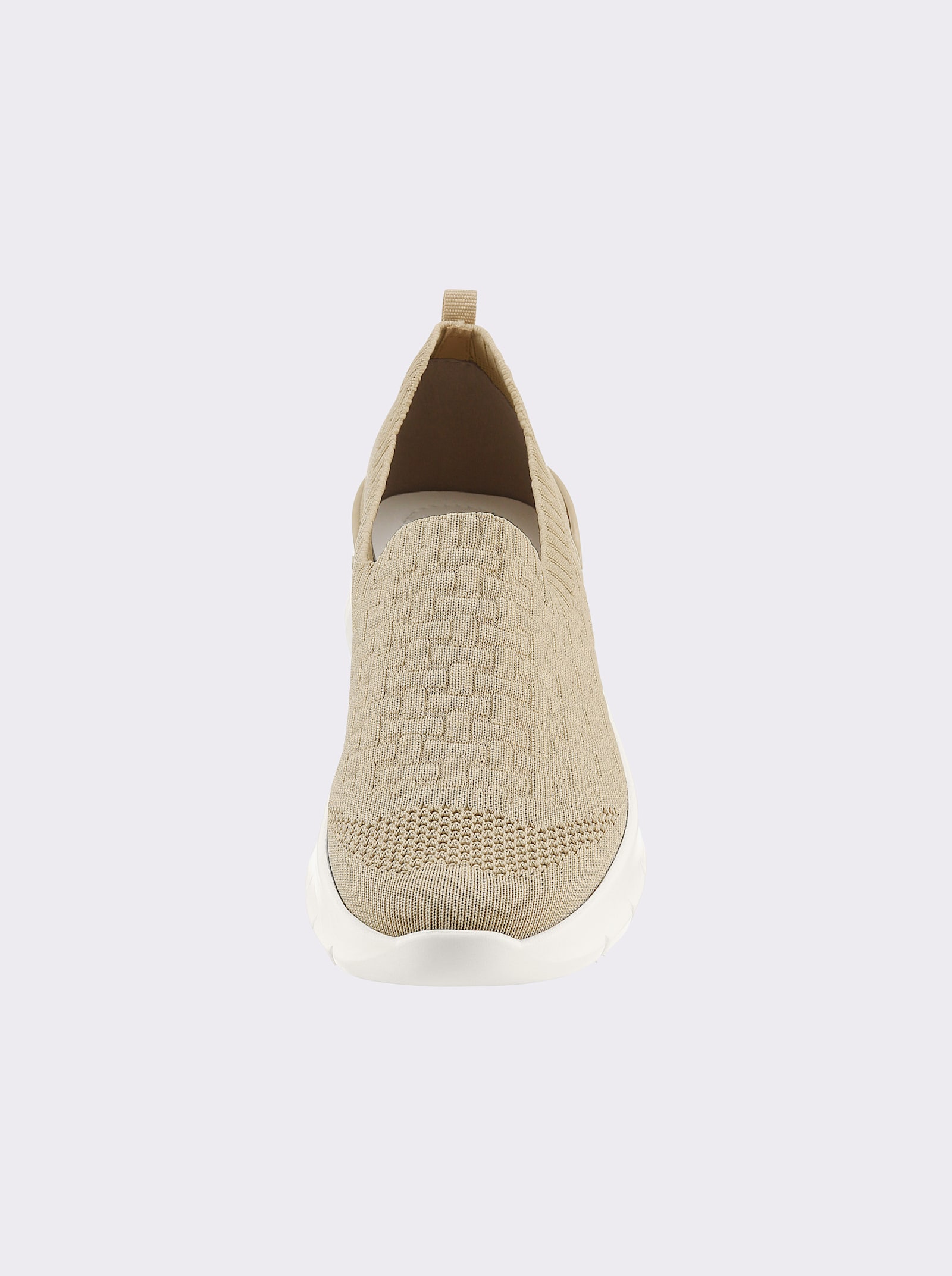 airsoft modern+ Slipper aus Mesh-Strick - beige