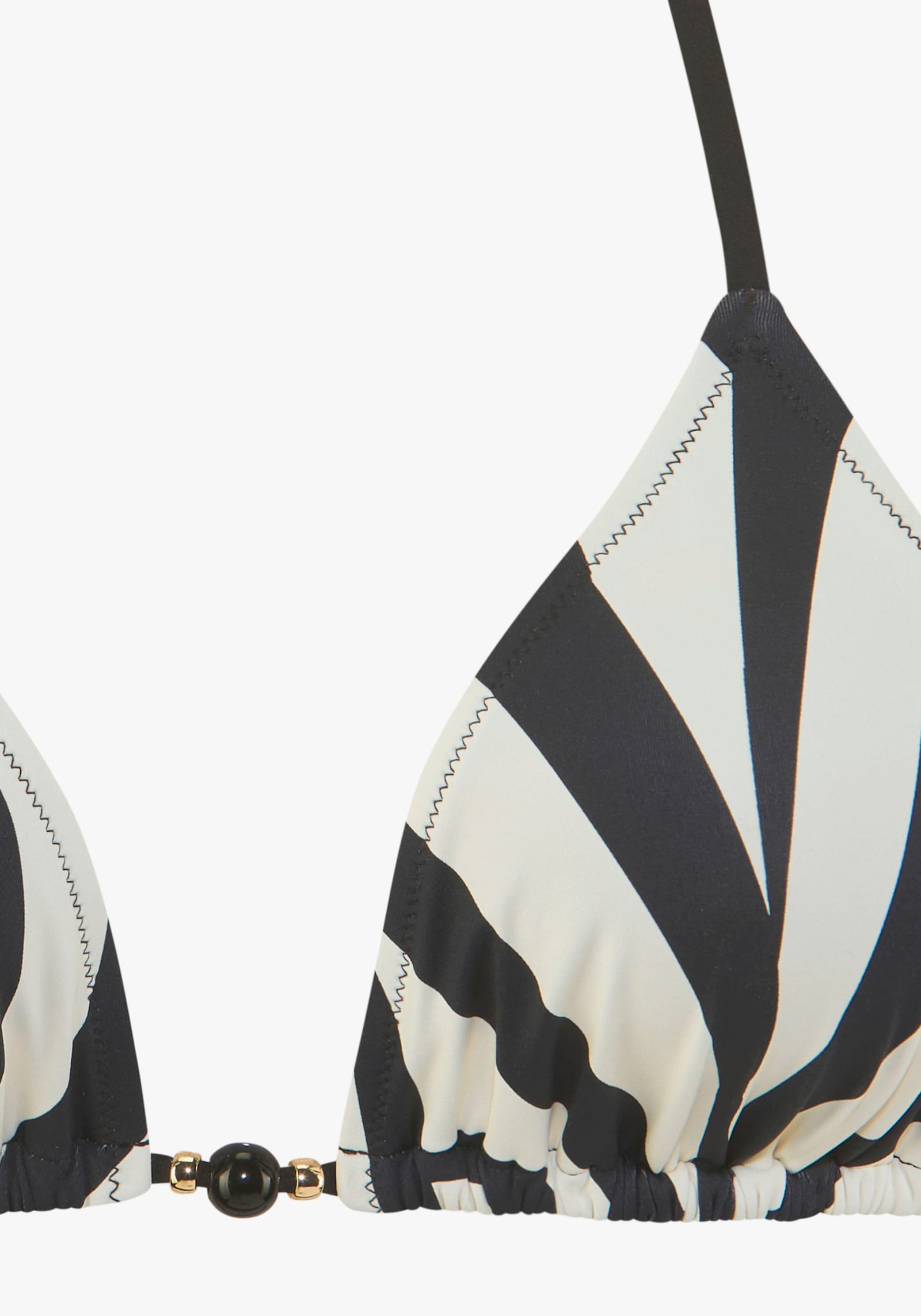 French Connection Triangel-Bikini - schwarz-creme