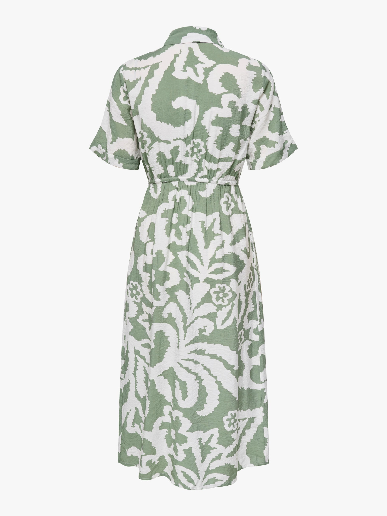 ONLY CARMAKOMA Blusenkleid - laurel wreath aop:cloud dancer