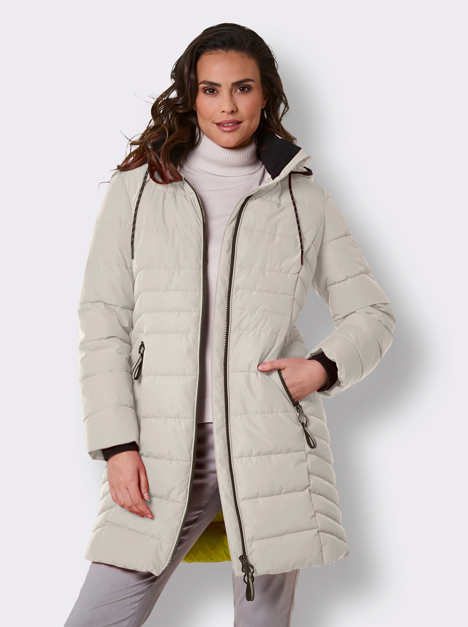 Manisa Regenmantel mit Reflektor-Details - champagner