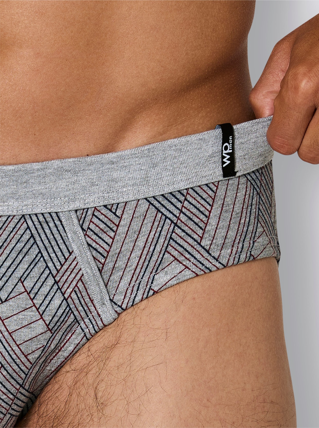 wäschepur men Slip - grau-meliert-sortiert