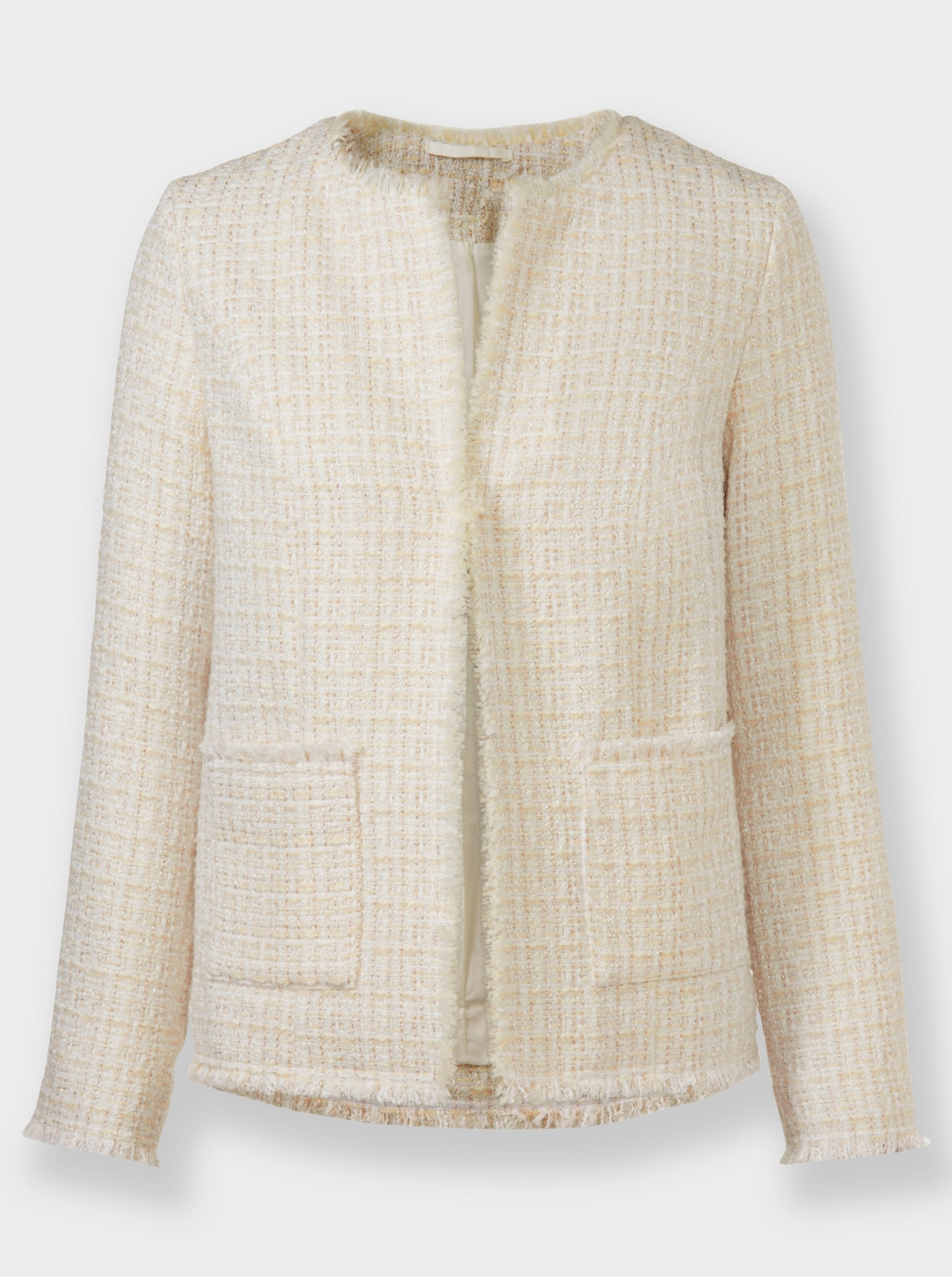 heine Blazer bouclé - écru-couleur or à motifs