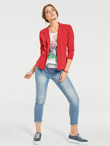 heine Blazer en jersey - corail