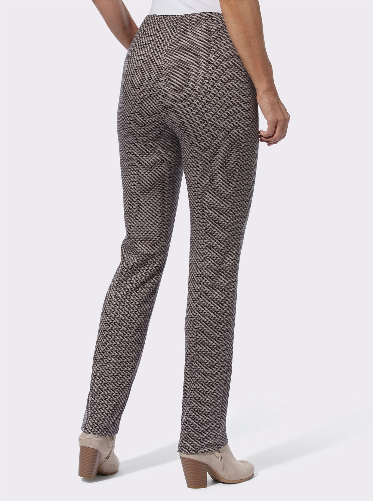 Stehmann Comfort line Jerseyhose - marine-braun-gemustert