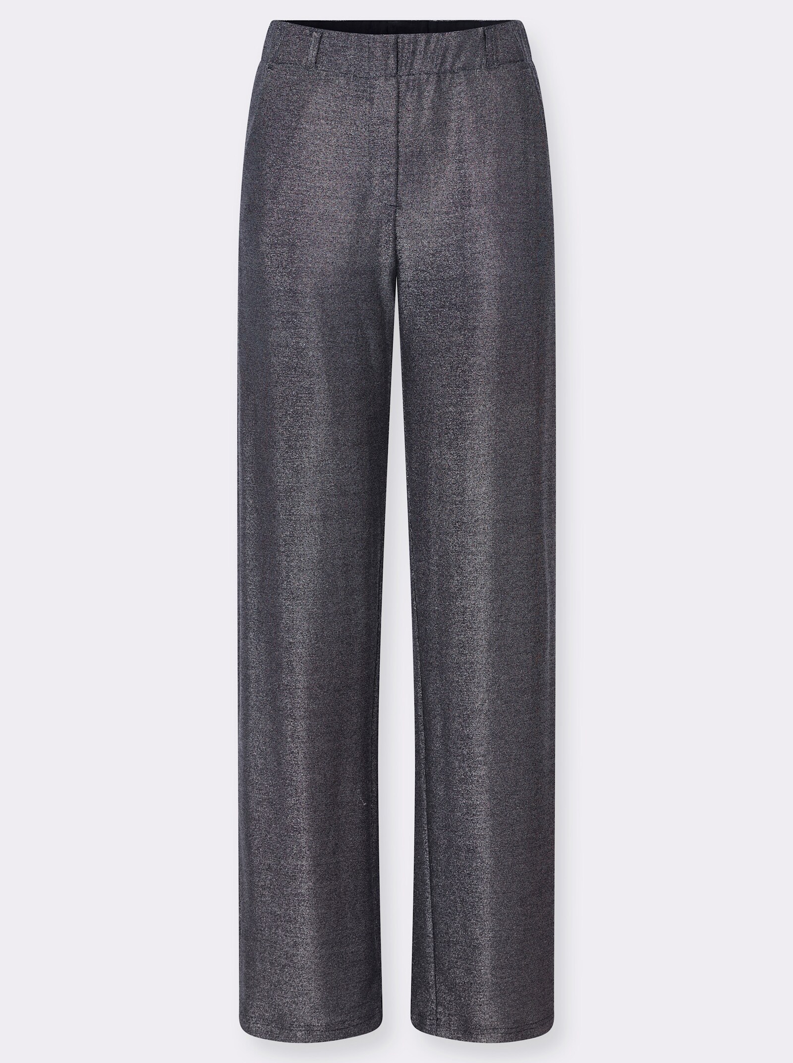 Jerseyhose mit Glanzgarn - silberfarben-marine