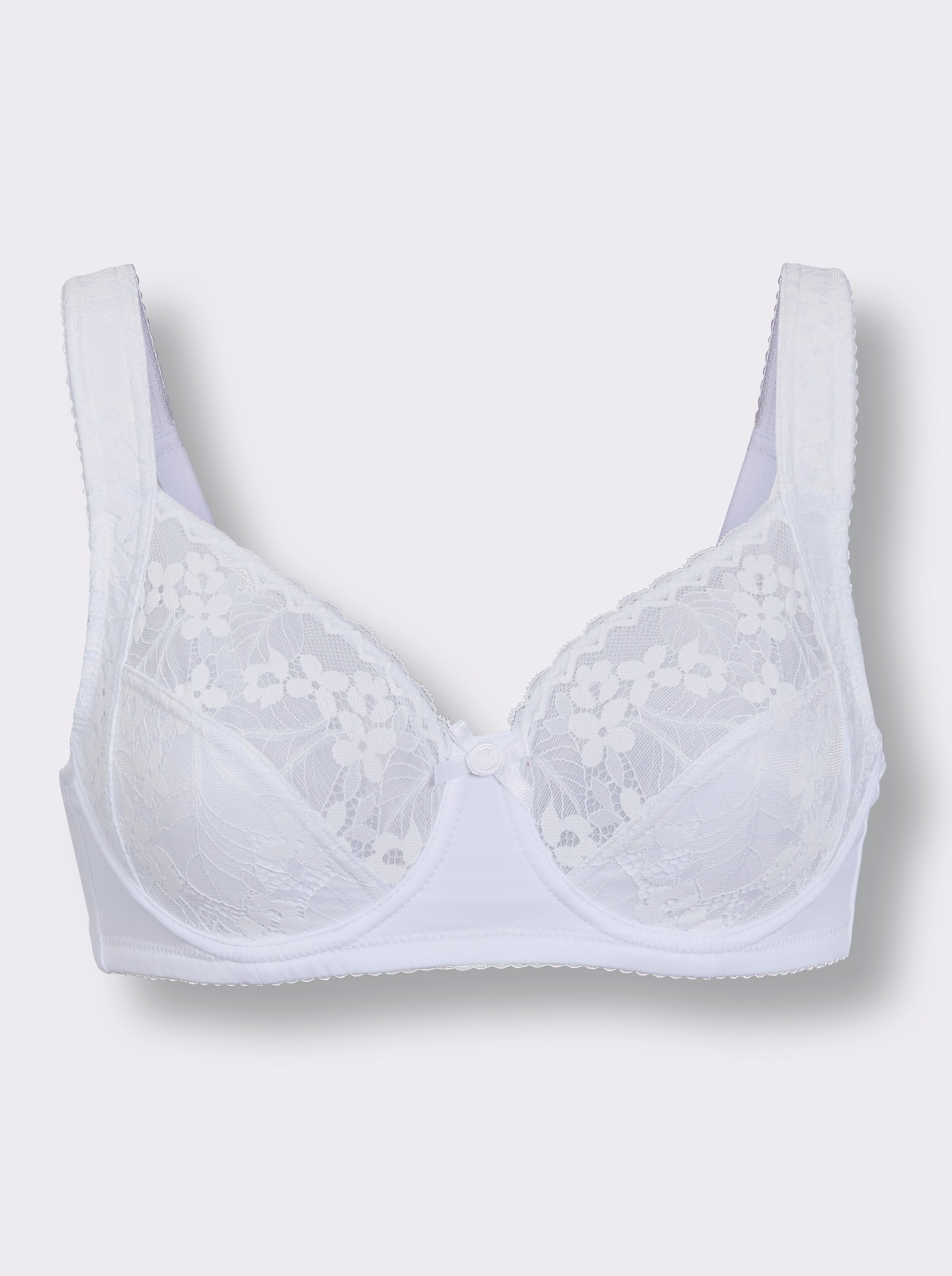 wäschepur Entlastungs-BH mit Bügel aus Spitze - weiß