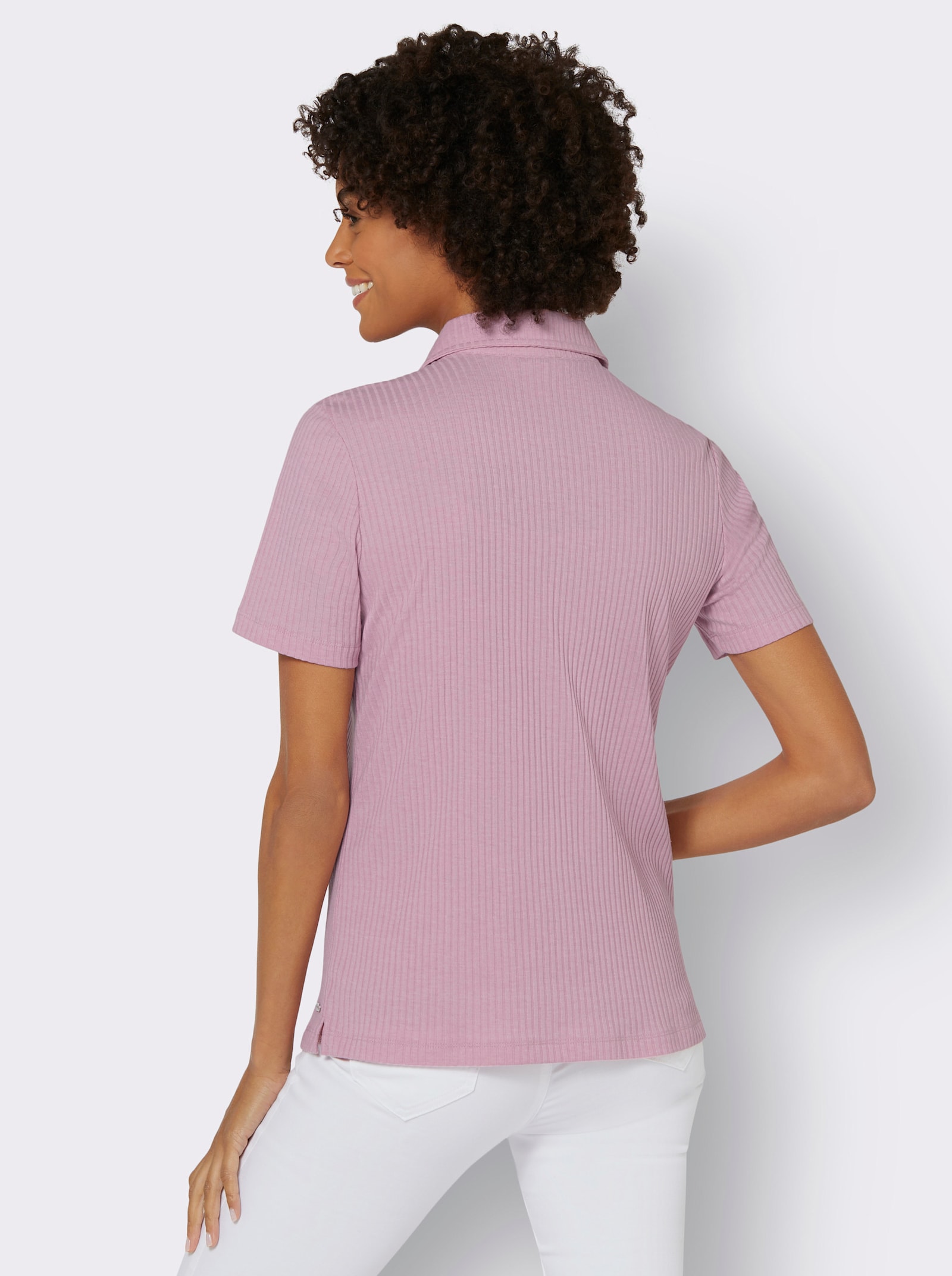 Poloshirt mit Stretch-Anteil - rosé