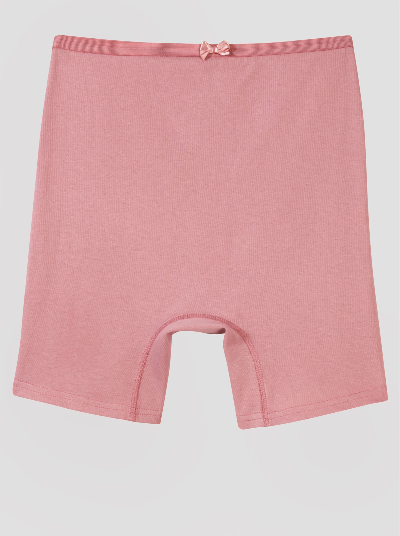 Longpanty mit Zierschleifchen - grau-meliert-bedruckt + grau-meliert + altrosa