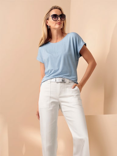 heine Kurzarmshirt - eisblau