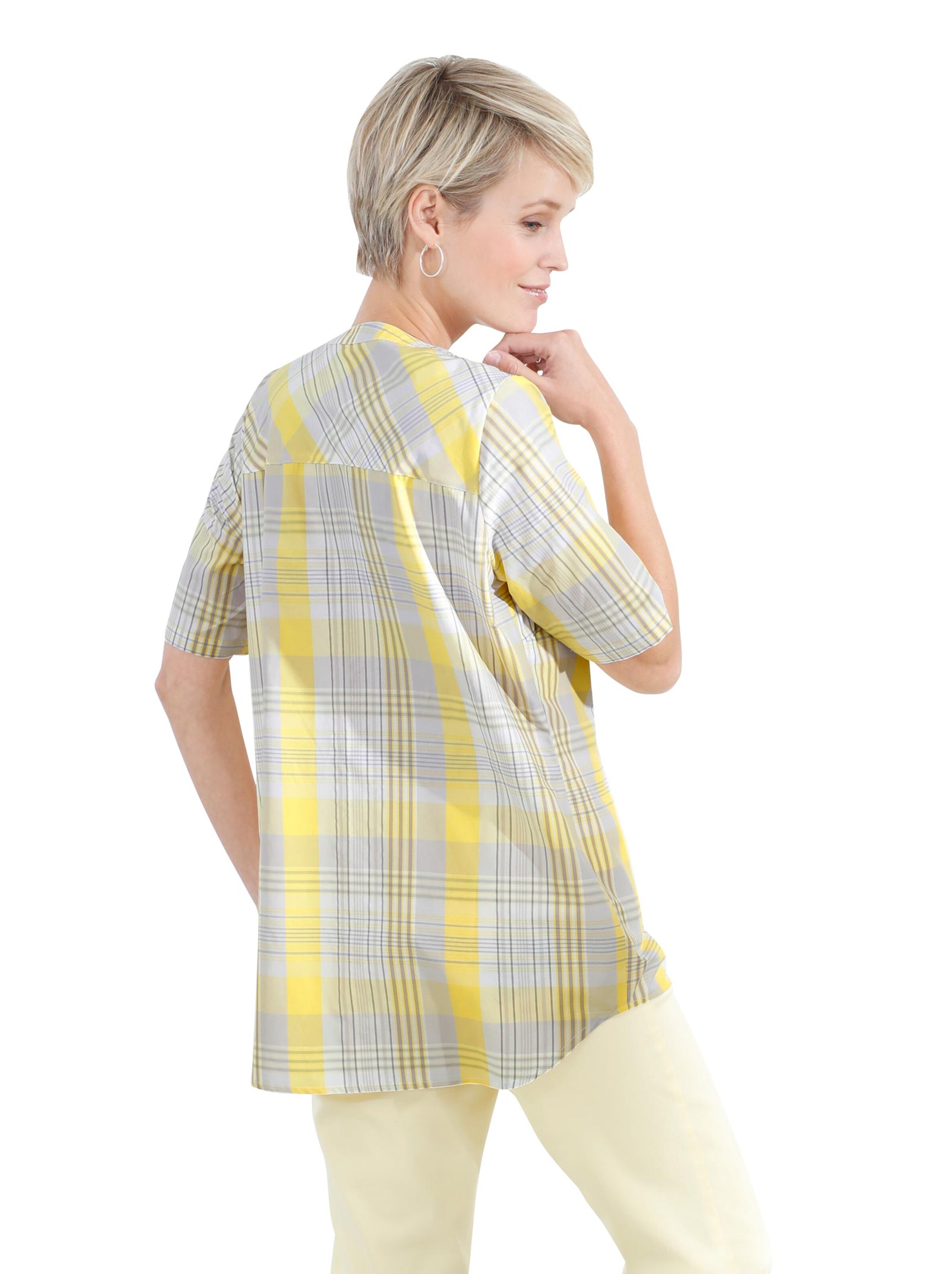 Bluse - gelb-kariert