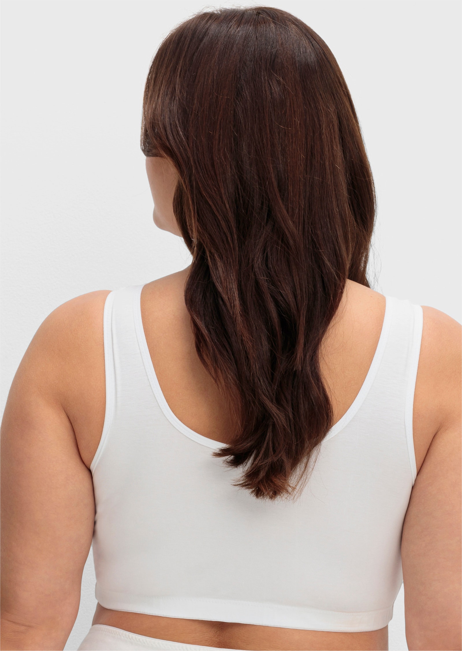 sheego BH ohne Bügel in Bustier-Form - weiß