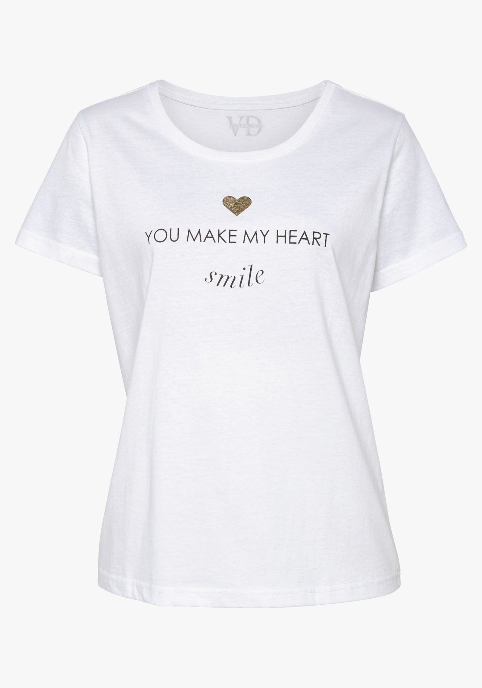 Vivance Dreams Pyjamaoberteil - weiss