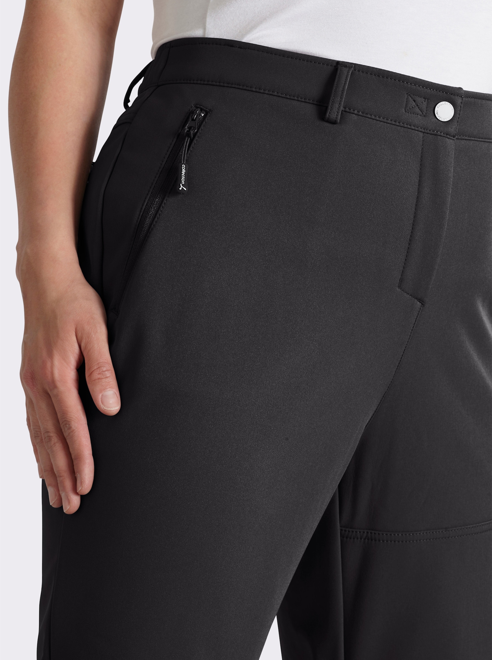 Softshellhose mit Fleece-Innenseite - schwarz