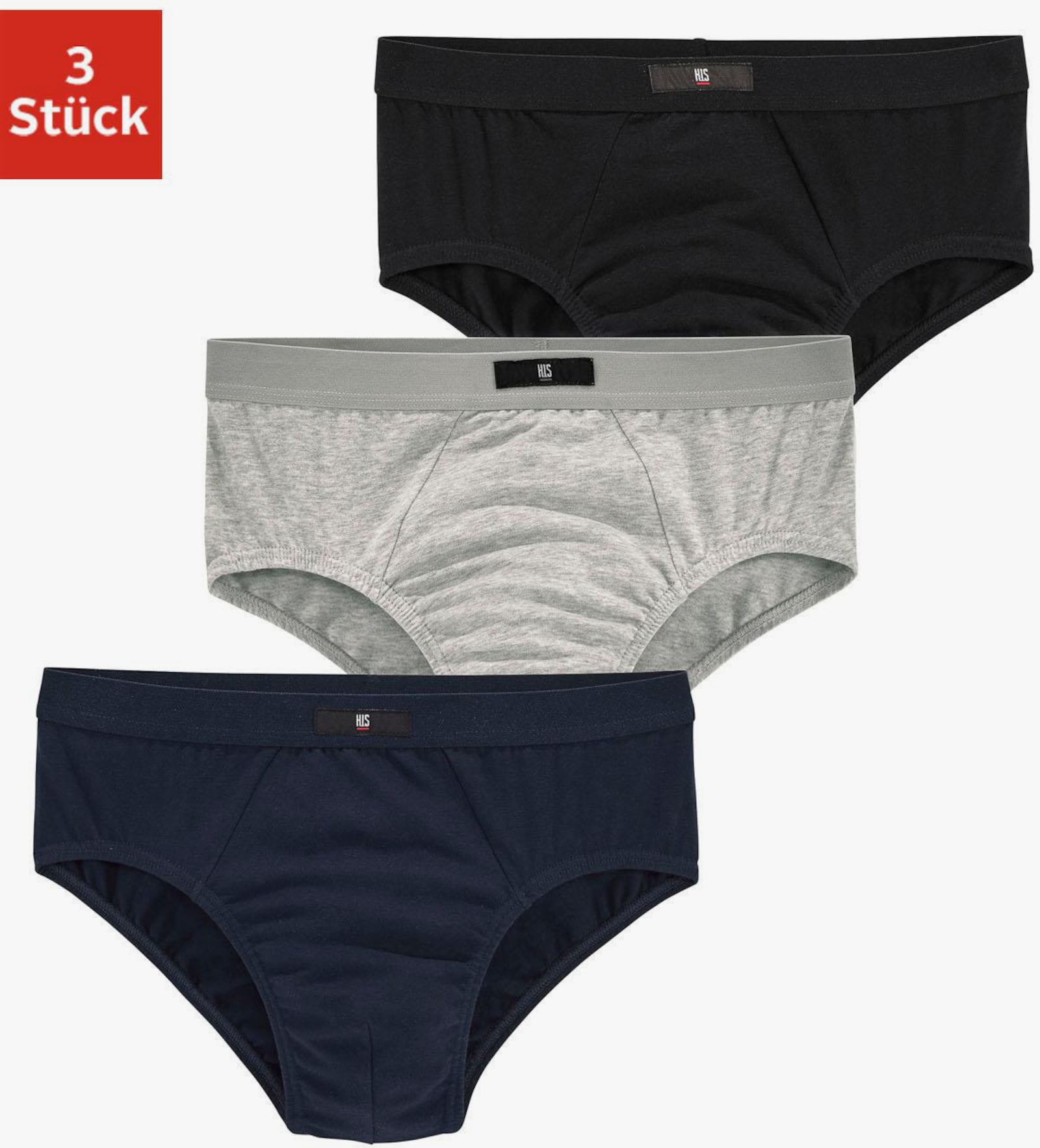 H.I.S Slip - marine, grau-meliert, schwarz