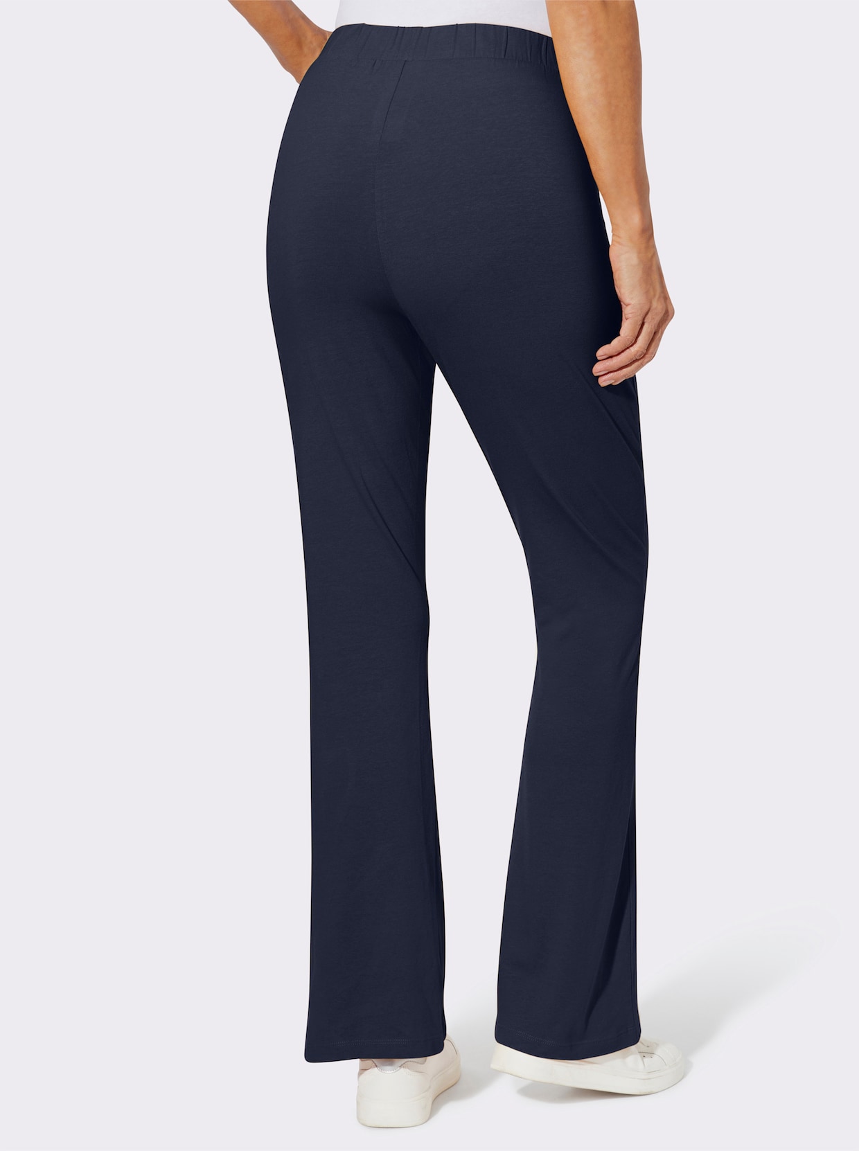 Freizeithose in Schlaghosen-Form - marine