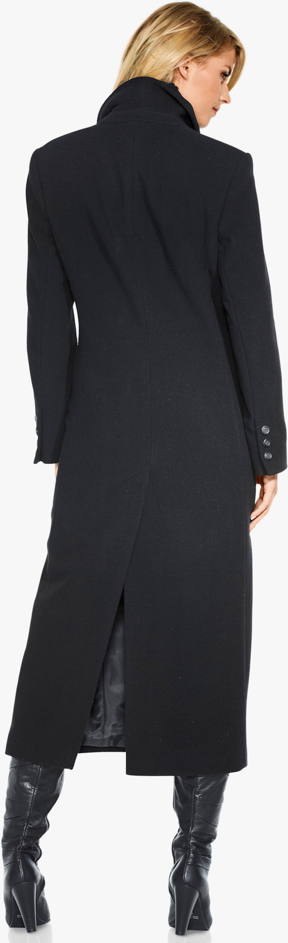 heine Mantel in Longform - schwarz