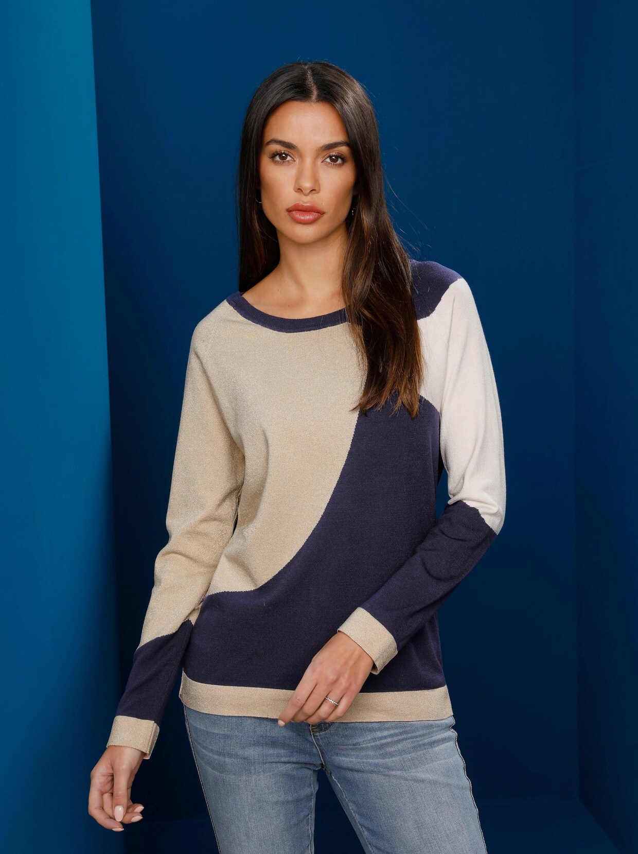 Rick Cardona Pullover - sand-gemustert