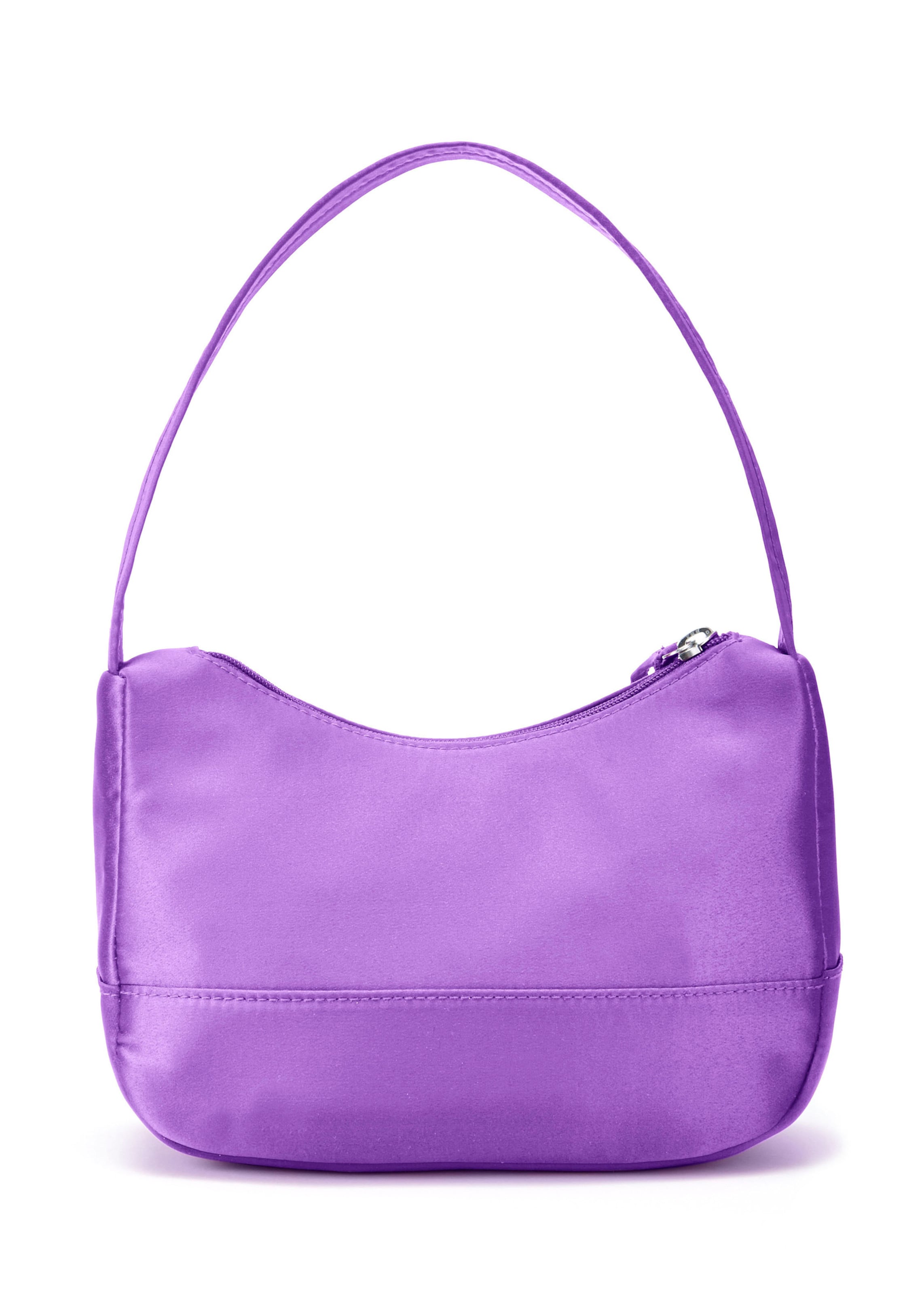 Hand von  günstig Kaufen-Handtasche in lila von LASCANA. Handtasche in lila von LASCANA <![CDATA[Satin Handtasche von LASCANA. Aus Polyester. Maße: H/B/T = ca. H/W/T = ca. 15/23/7 cm.]]>. 
