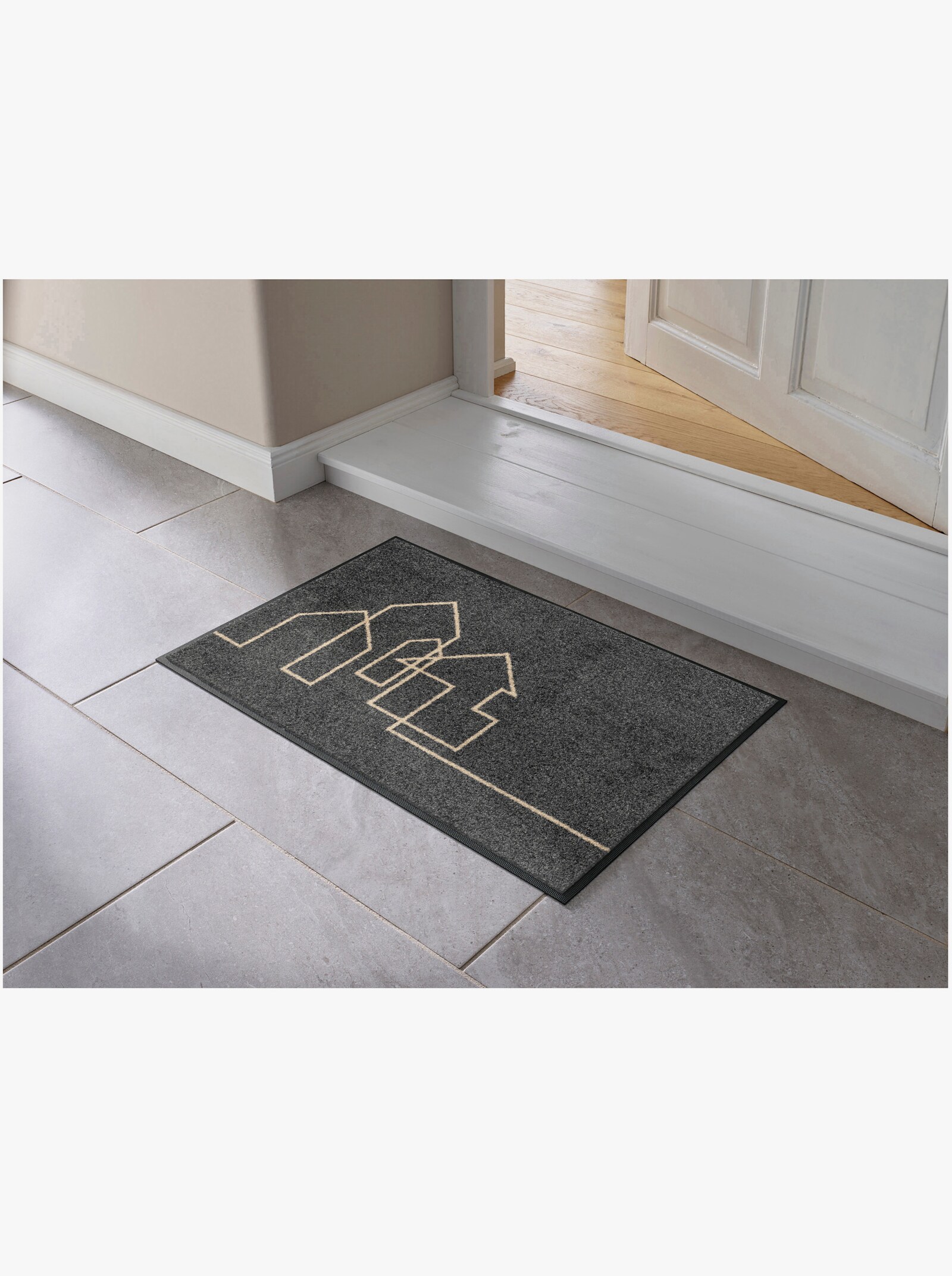 wash+dry by Kleen-Tex Fußmatte - anthrazit-ecru