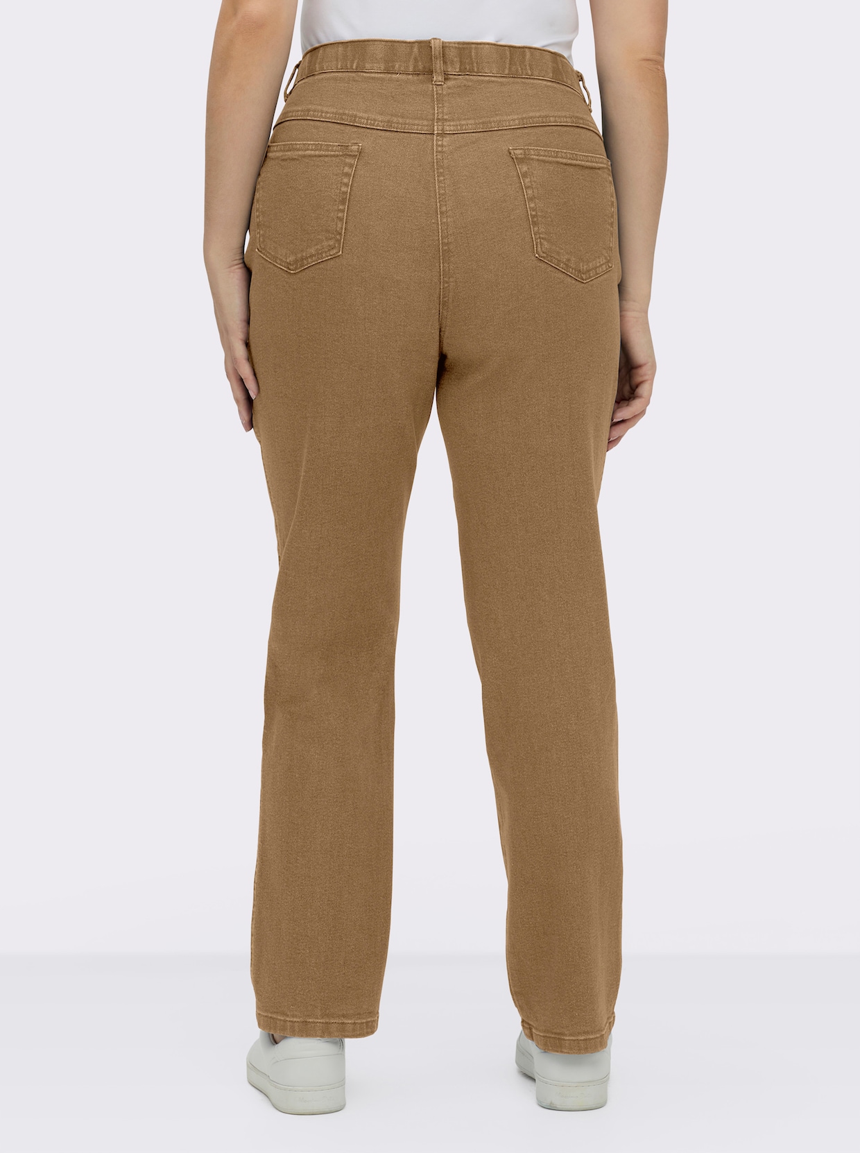 5-Pocket-Jeans gerade geschnitten - camel