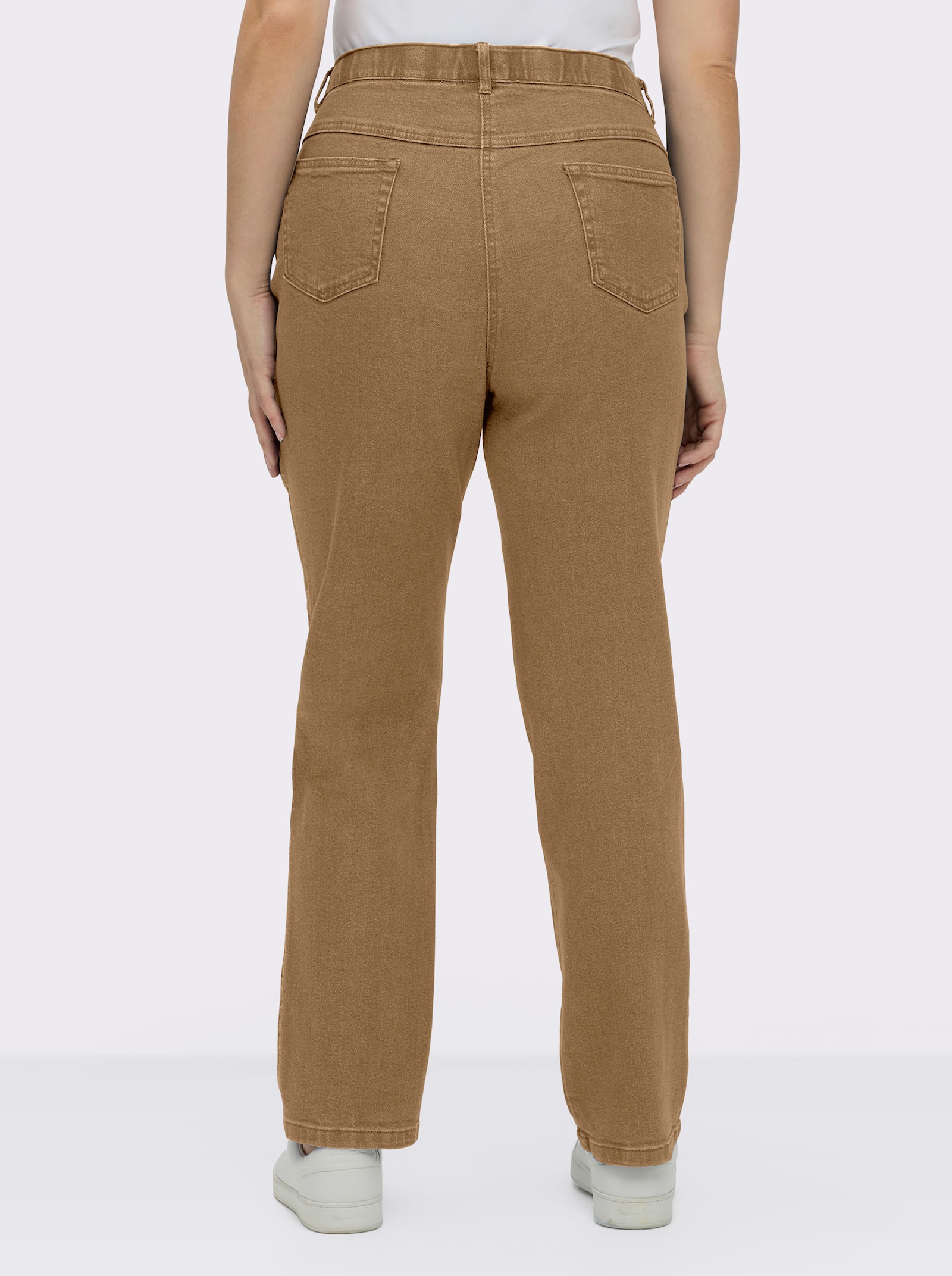 5-Pocket-Jeans gerade geschnitten - camel