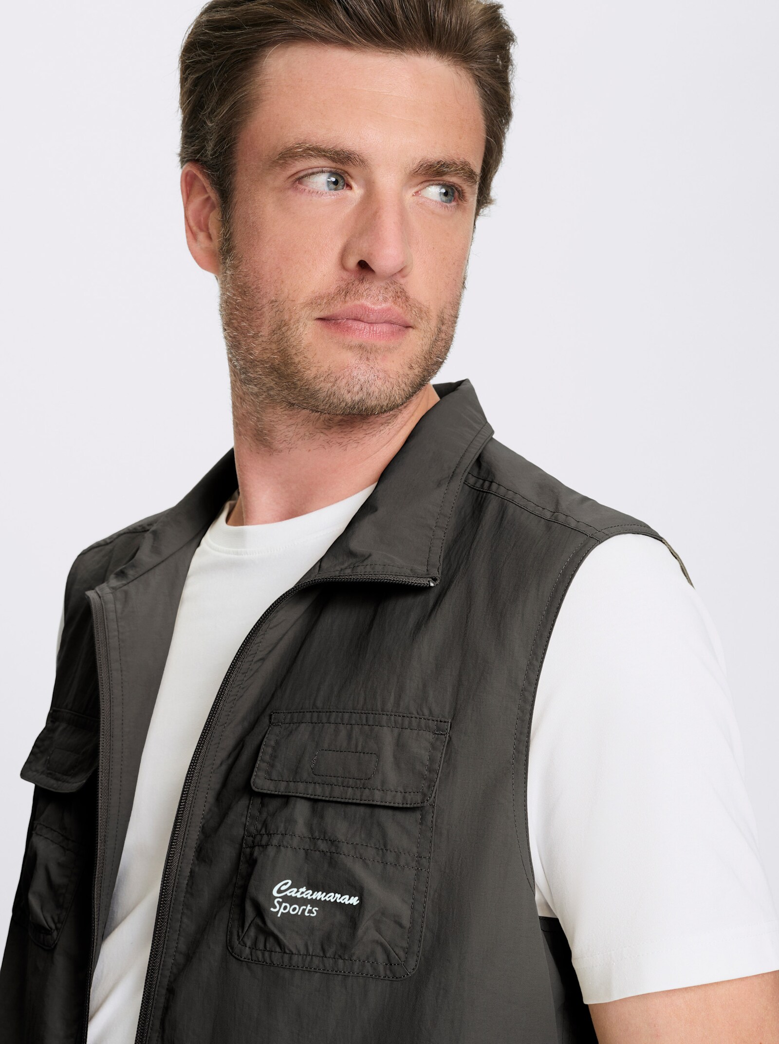 Catamaran Sports Funktionsweste mit vielen Taschen - graphit