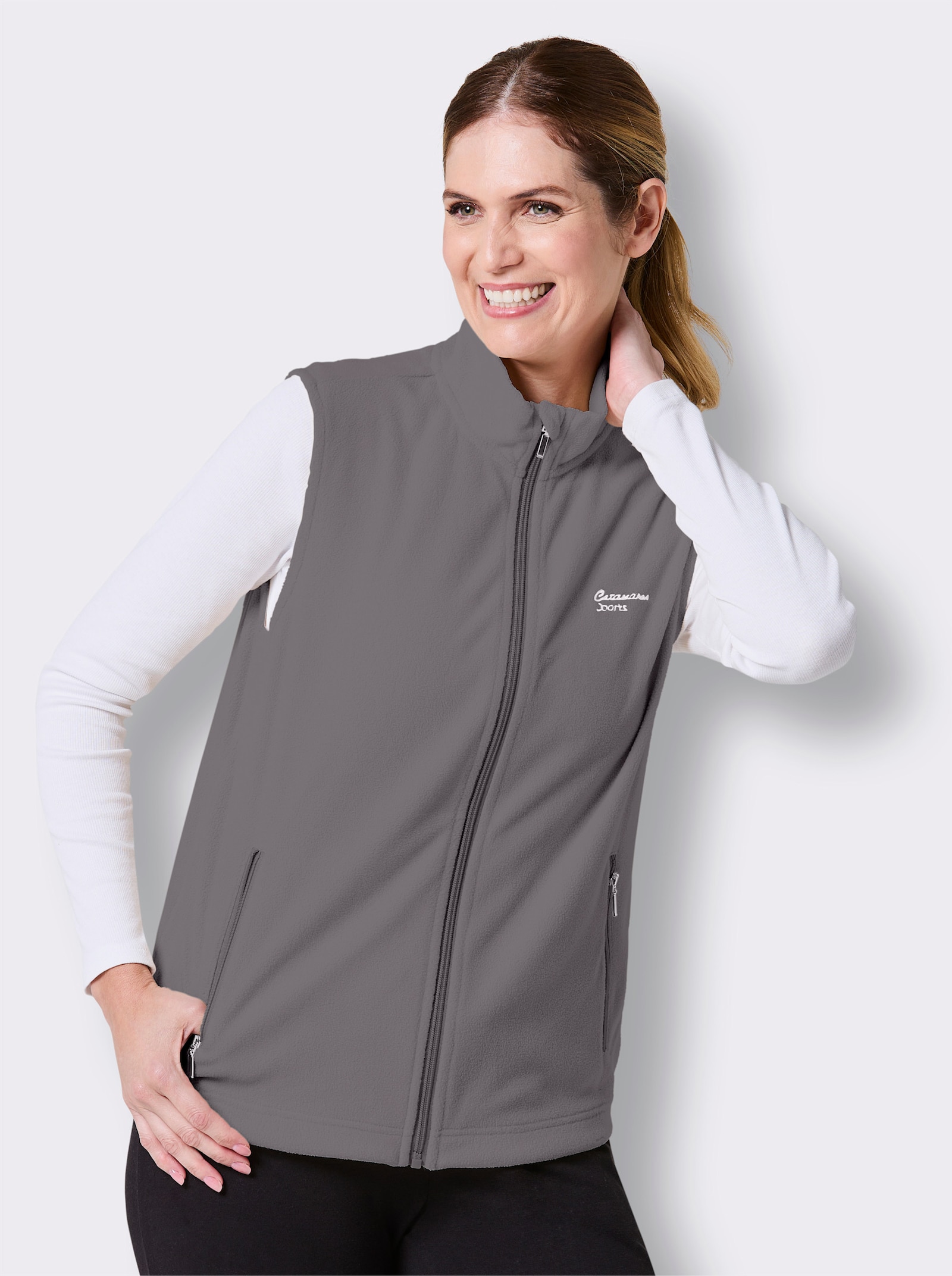 Catamaran Sports Fleeceweste mit weitenregulierbarem Saum - grau