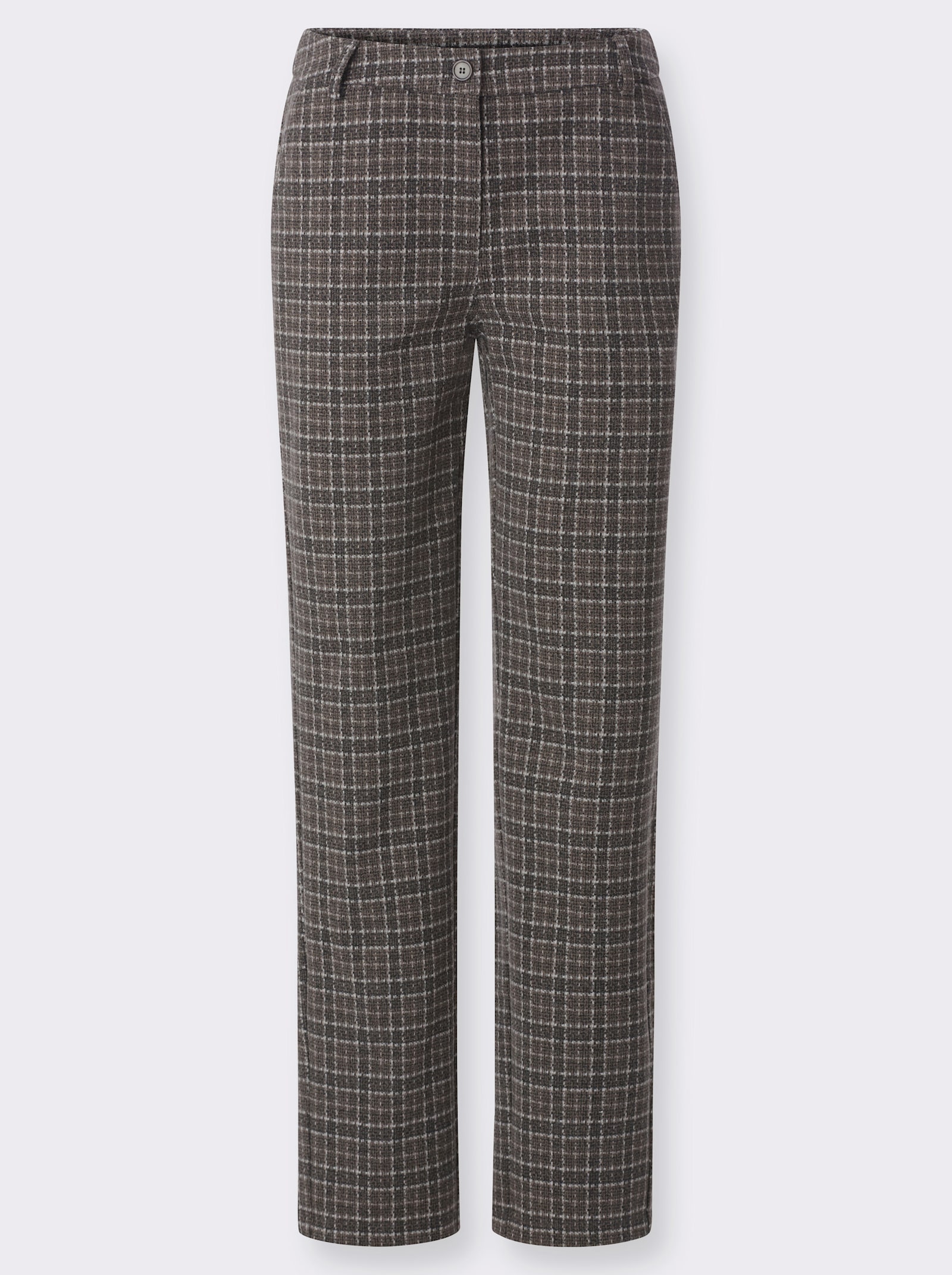 Stoffhose in Jersey-Qualität - schoko-ecru-gemustert