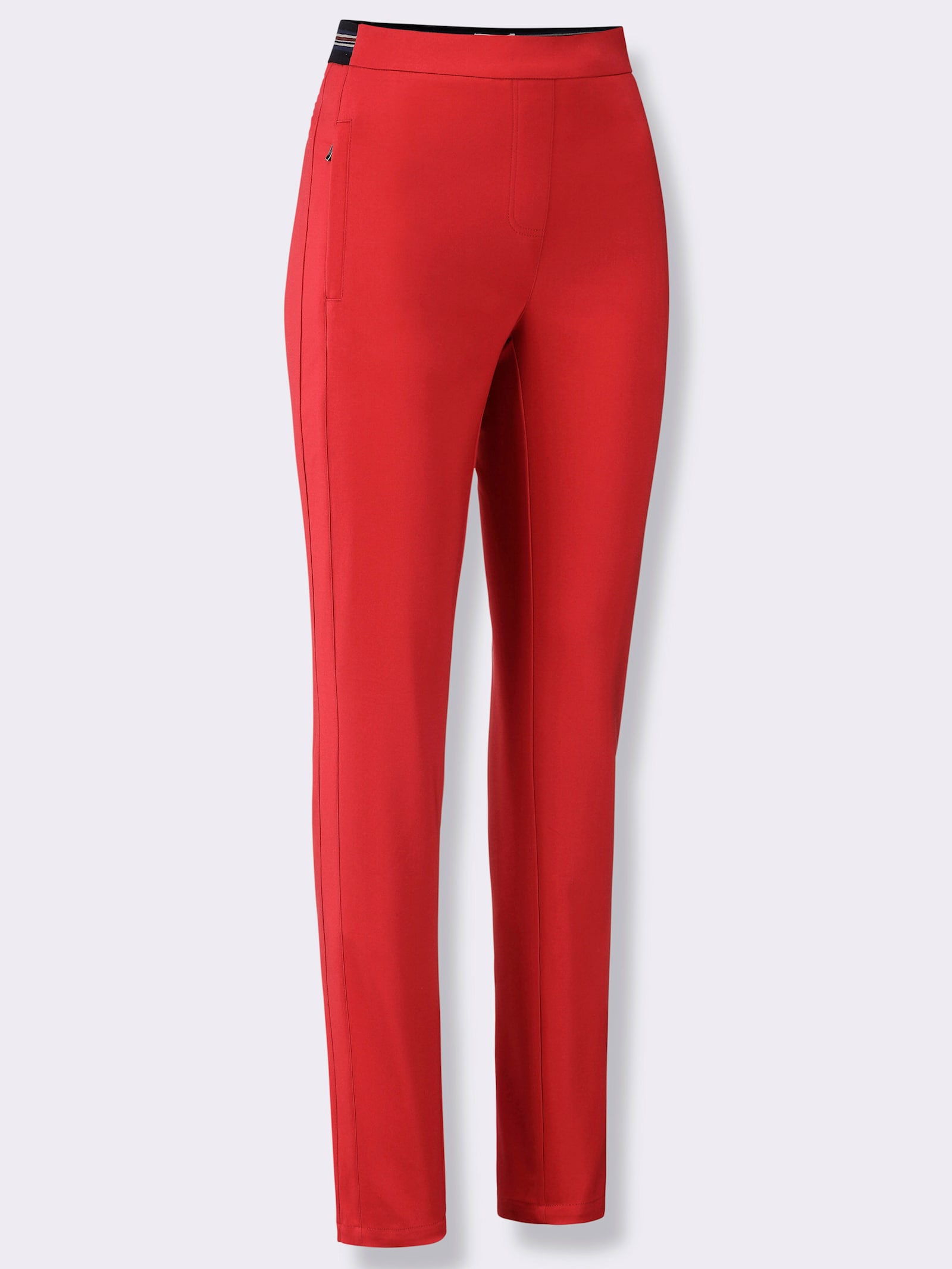 Comfortbroek met ritszakken - rood