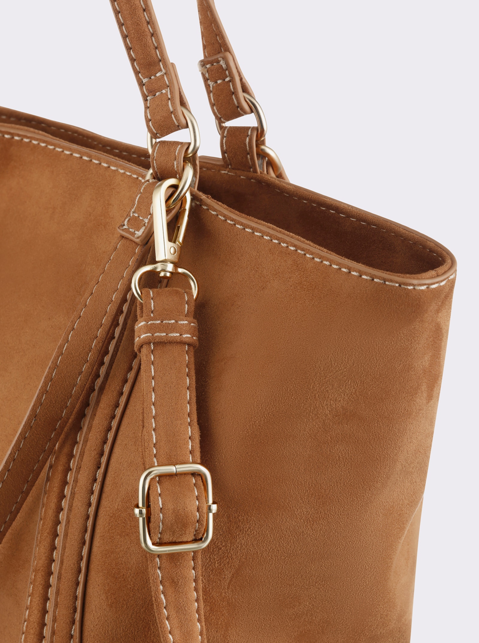 heine Handtasche in Trapezform - cognac