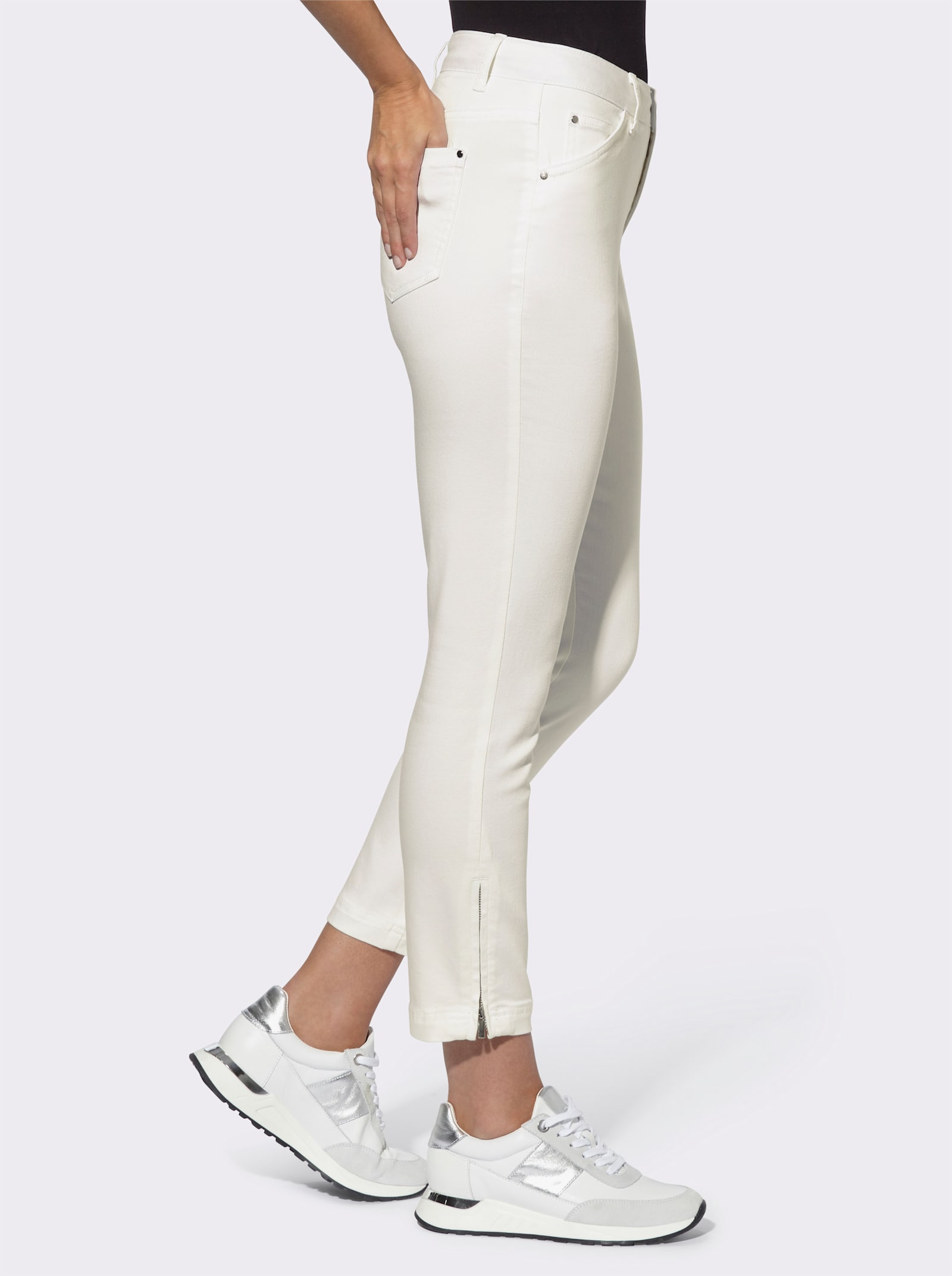 heine 5-Pocket-Jeans mit Bauch-weg-Effekt - weiß