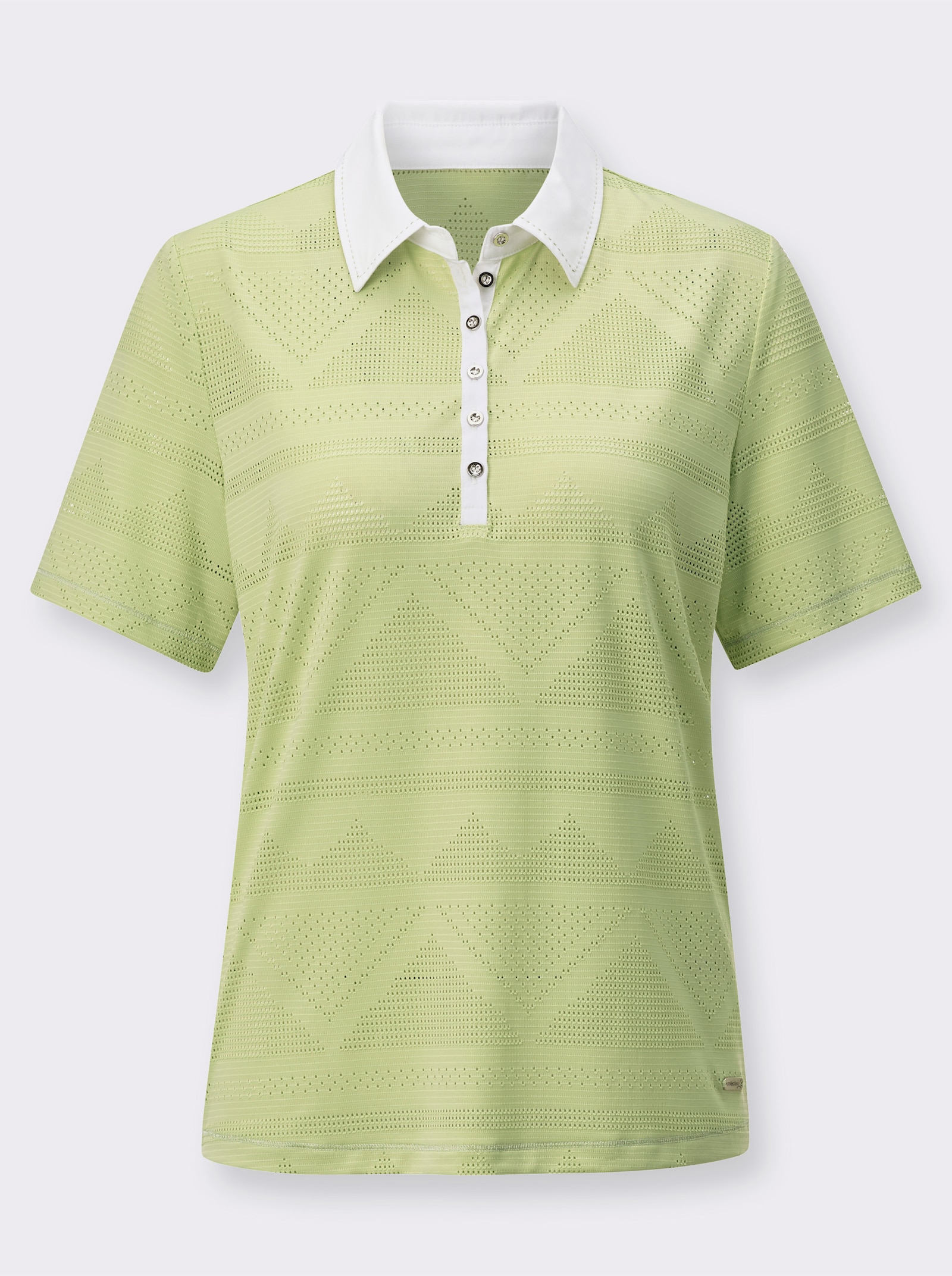 Poloshirt mit Jacquard-Muster - pistazie