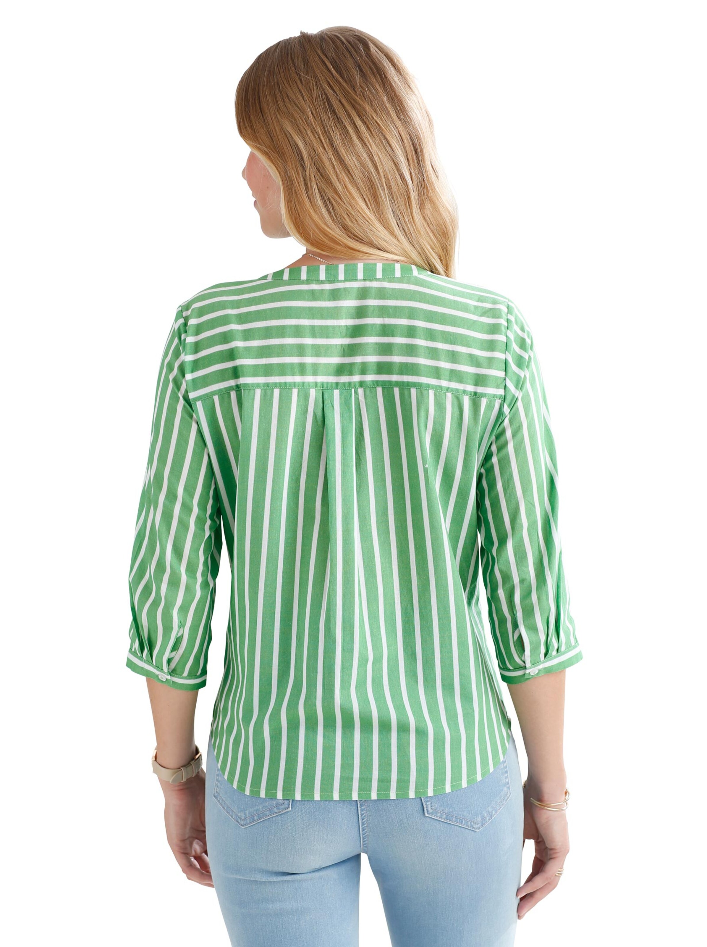 Bluse - apfel-gestreift