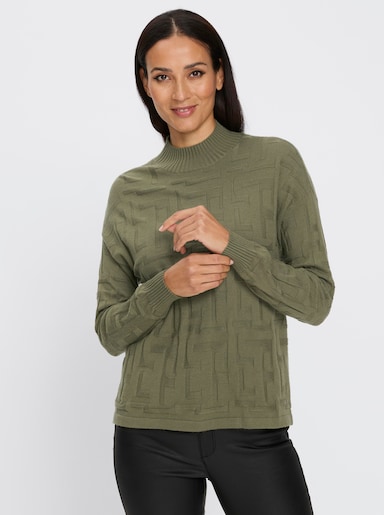 heine Jacquardpullover - oliv