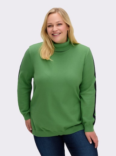 sheego Rollkragenpullover - apfel