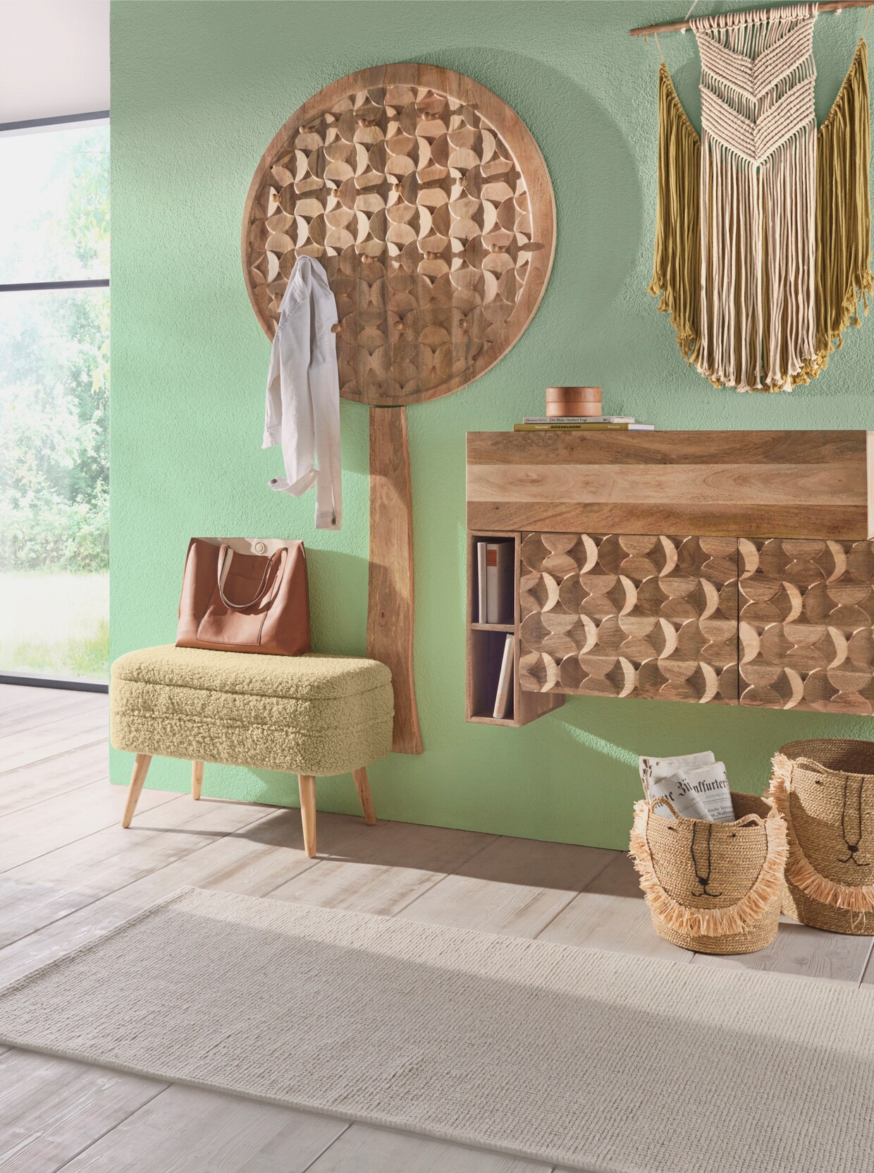 heine home Wandgarderobe - natur