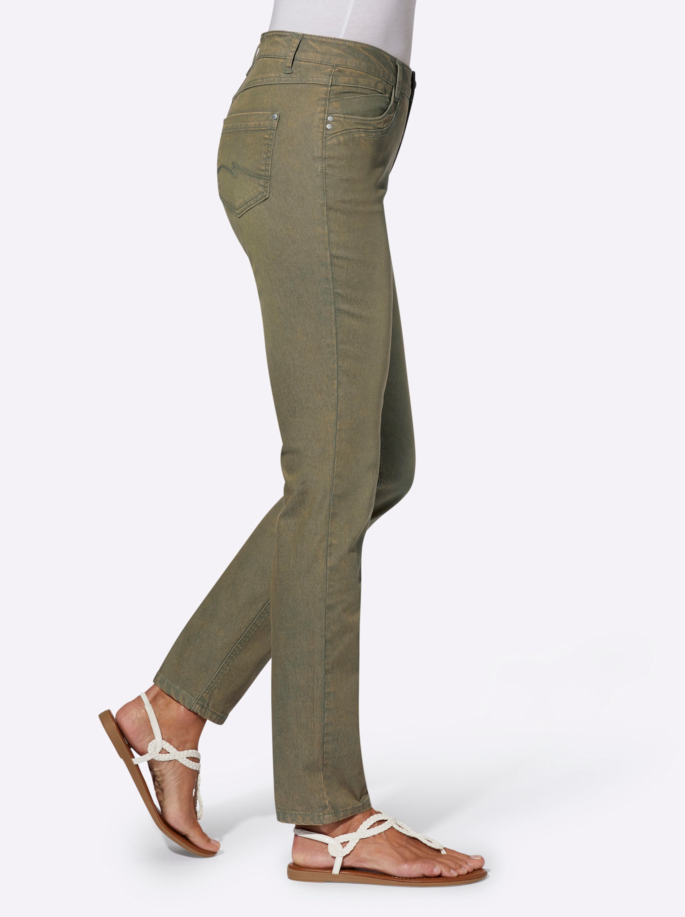 Sheego Damen Khaki Jeans - Bild 3