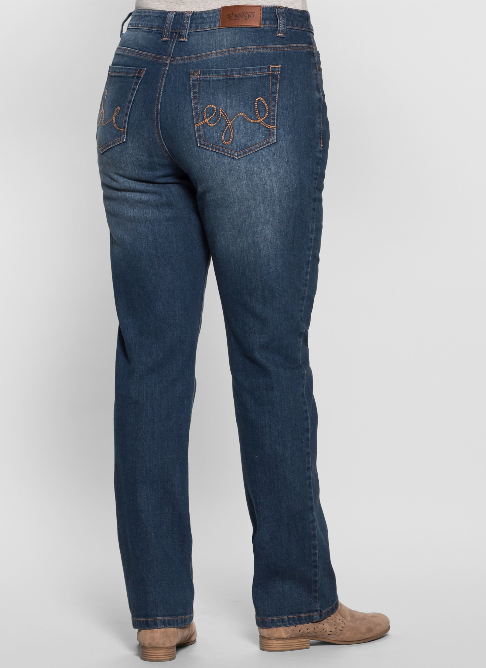 sheego Shaping jeans in recht model - blue denim