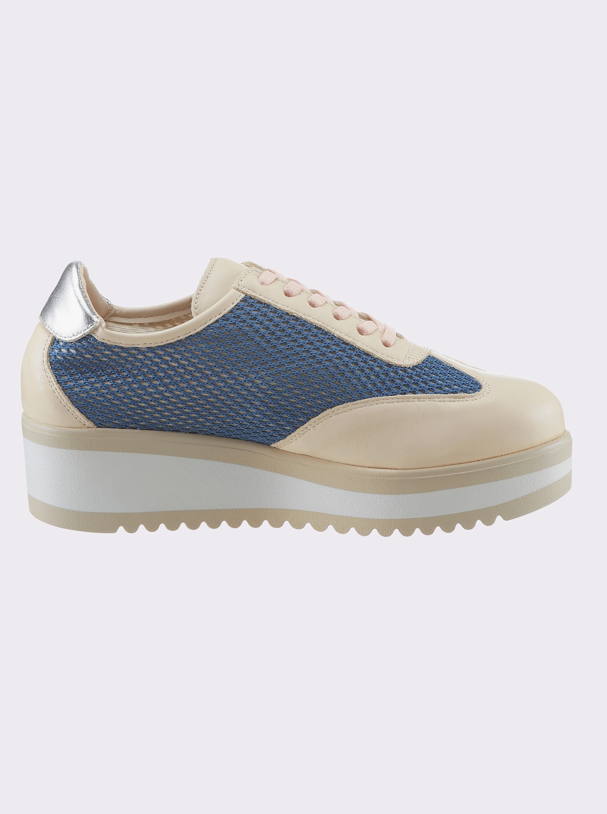 heine Chaussures à lacets - beige-bleu