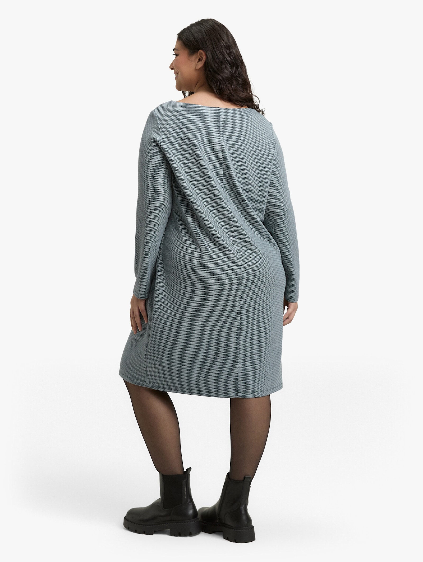 Minikleid - black moss wave structure