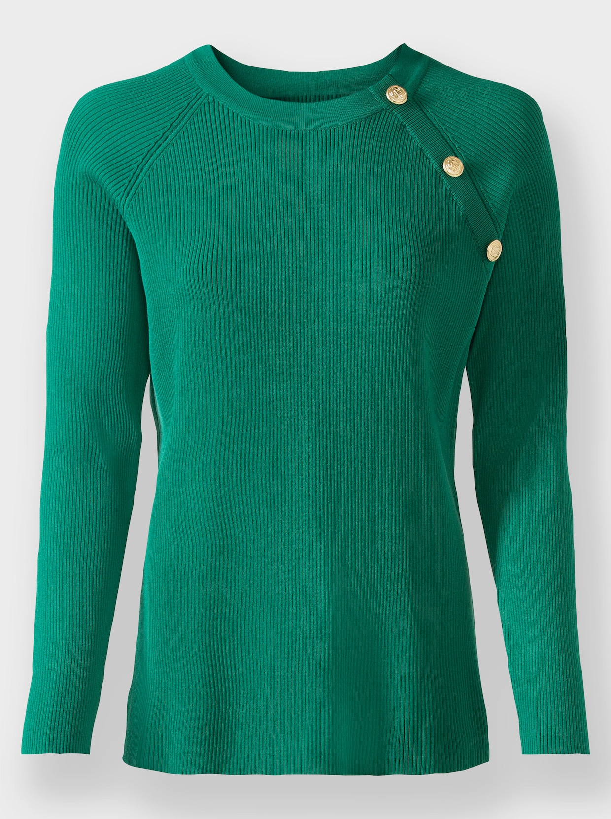 heine Pullover met ronde hals - groen