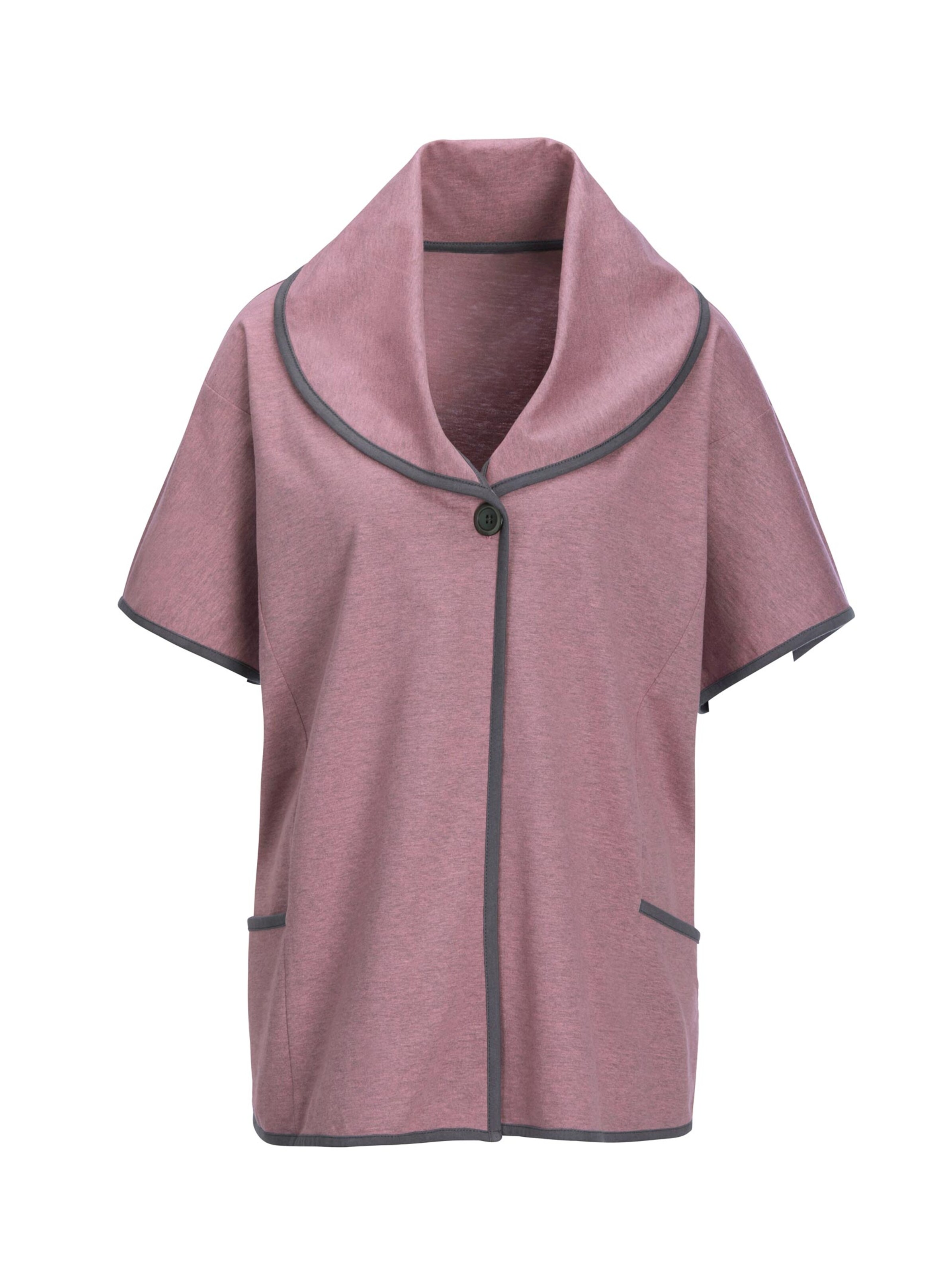 Shirtjacke - rosé-meliert