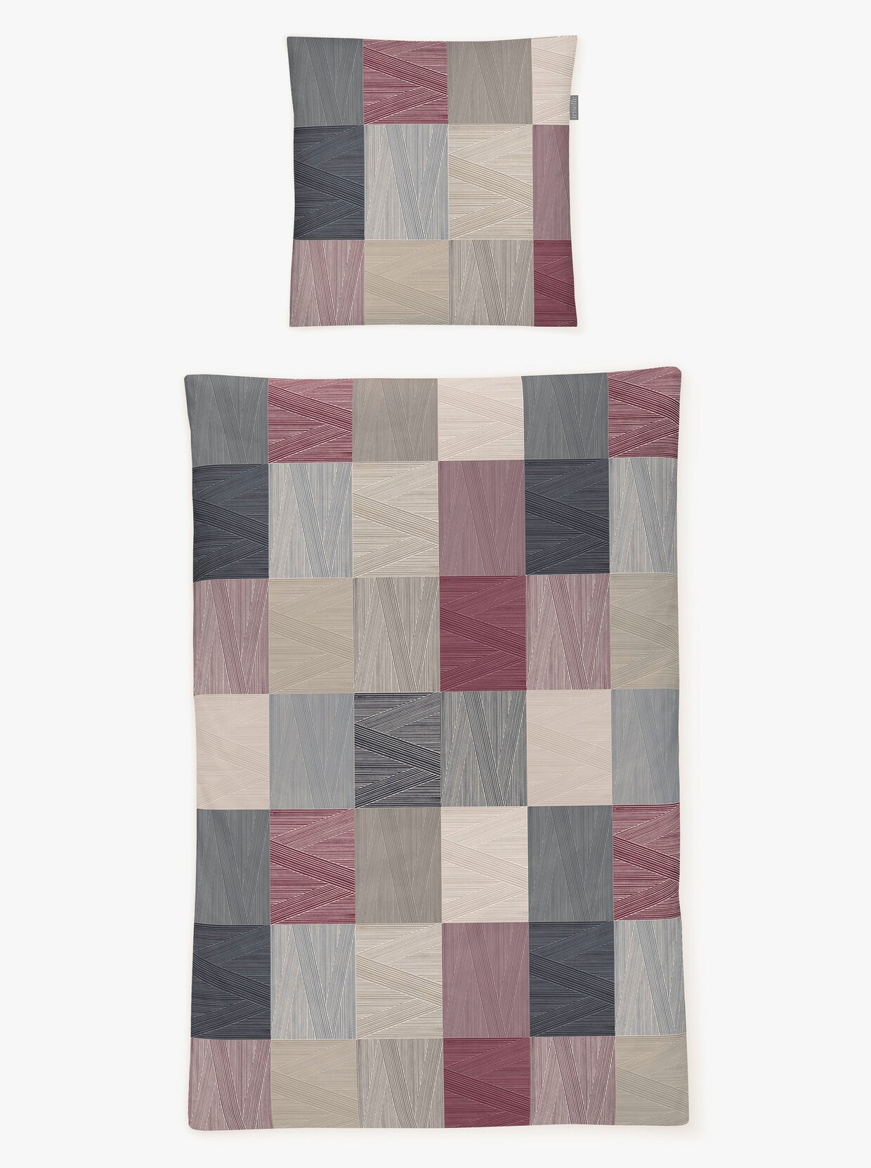 Irisette Linge de lit - gris-mauve imprimé