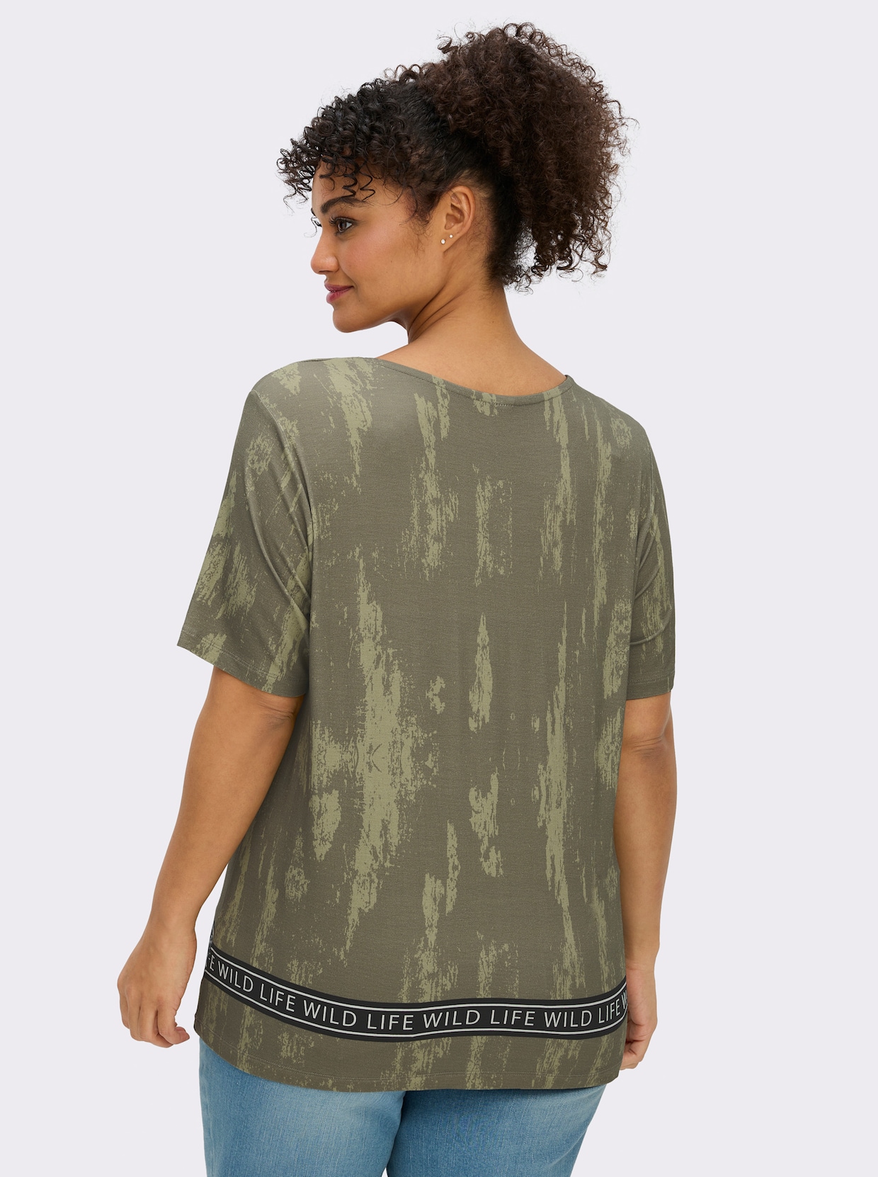 Shirt mit Tiger-Print - khaki-braun-bedruckt