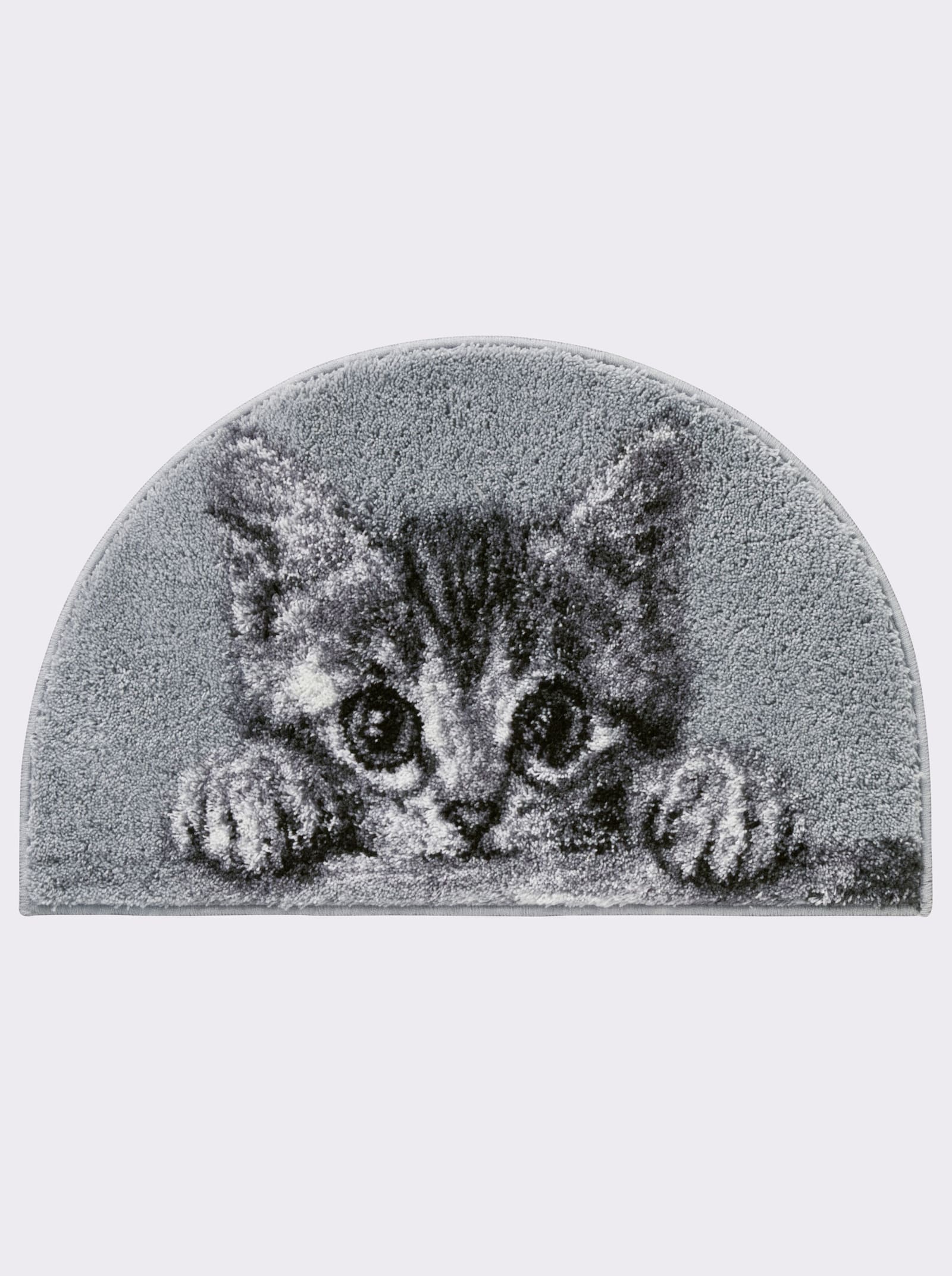 Grund Badematte - grau-gemustert